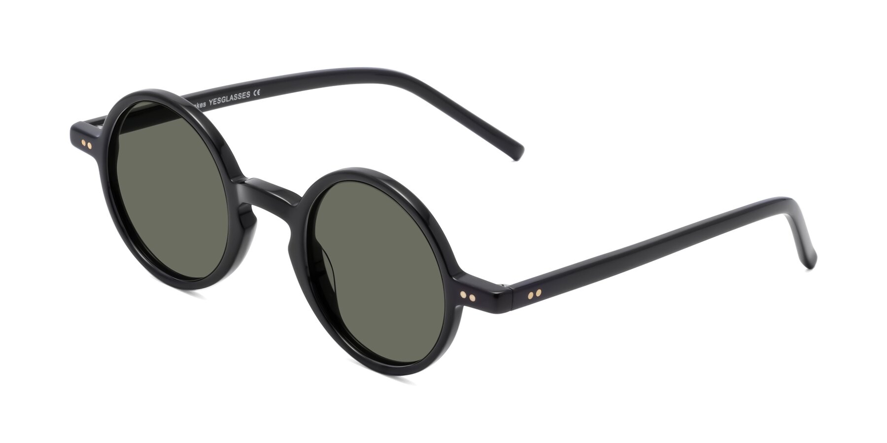 Angle of Oakes in Black with Gray Polarized Lenses