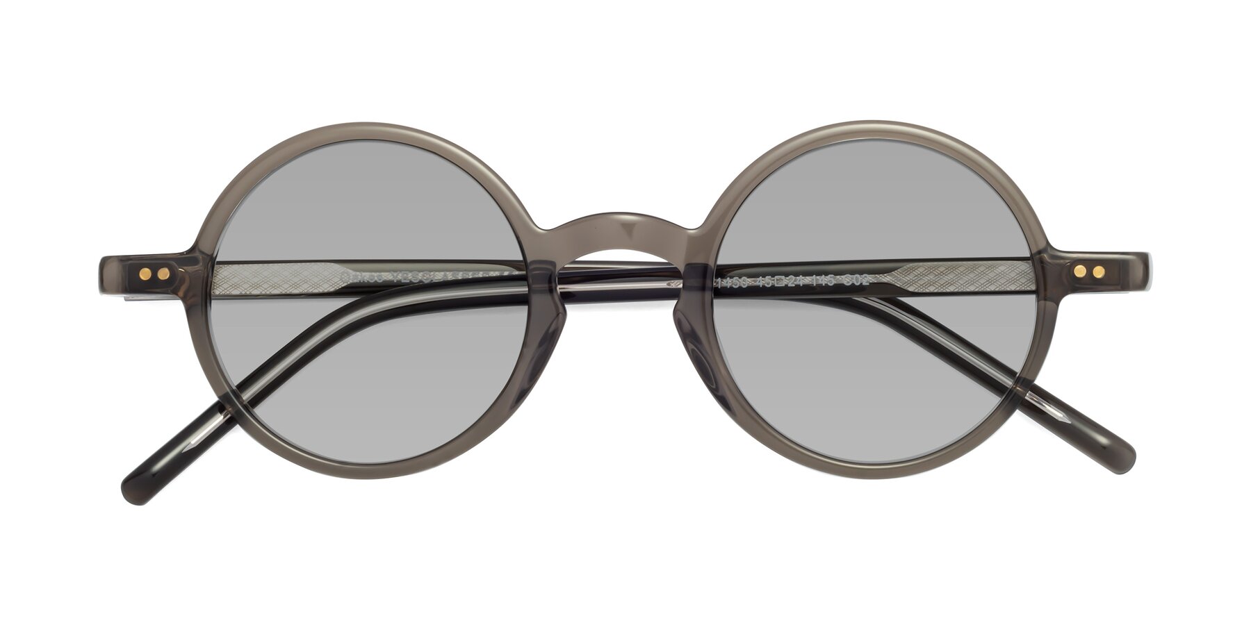 Folded Front of Oakes in Brownish Gray with Light Gray Tinted Lenses