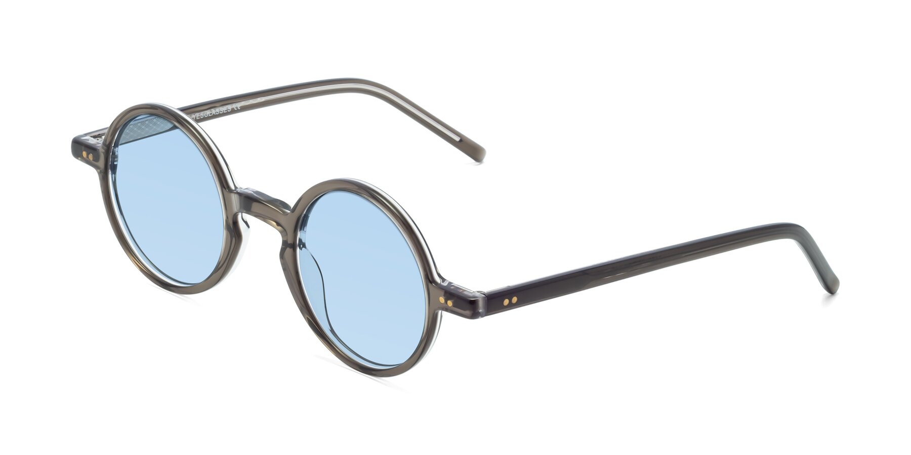 Angle of Oakes in Ash Gray with Light Blue Tinted Lenses
