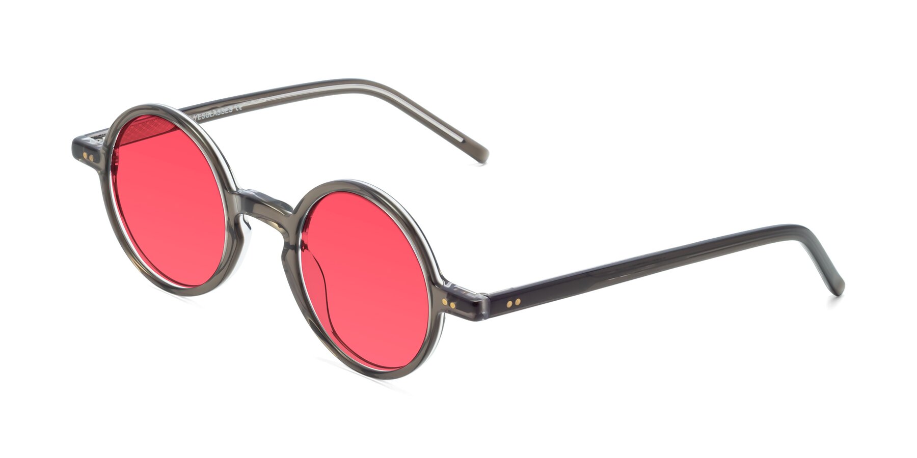 Angle of Oakes in Ash Gray with Red Tinted Lenses