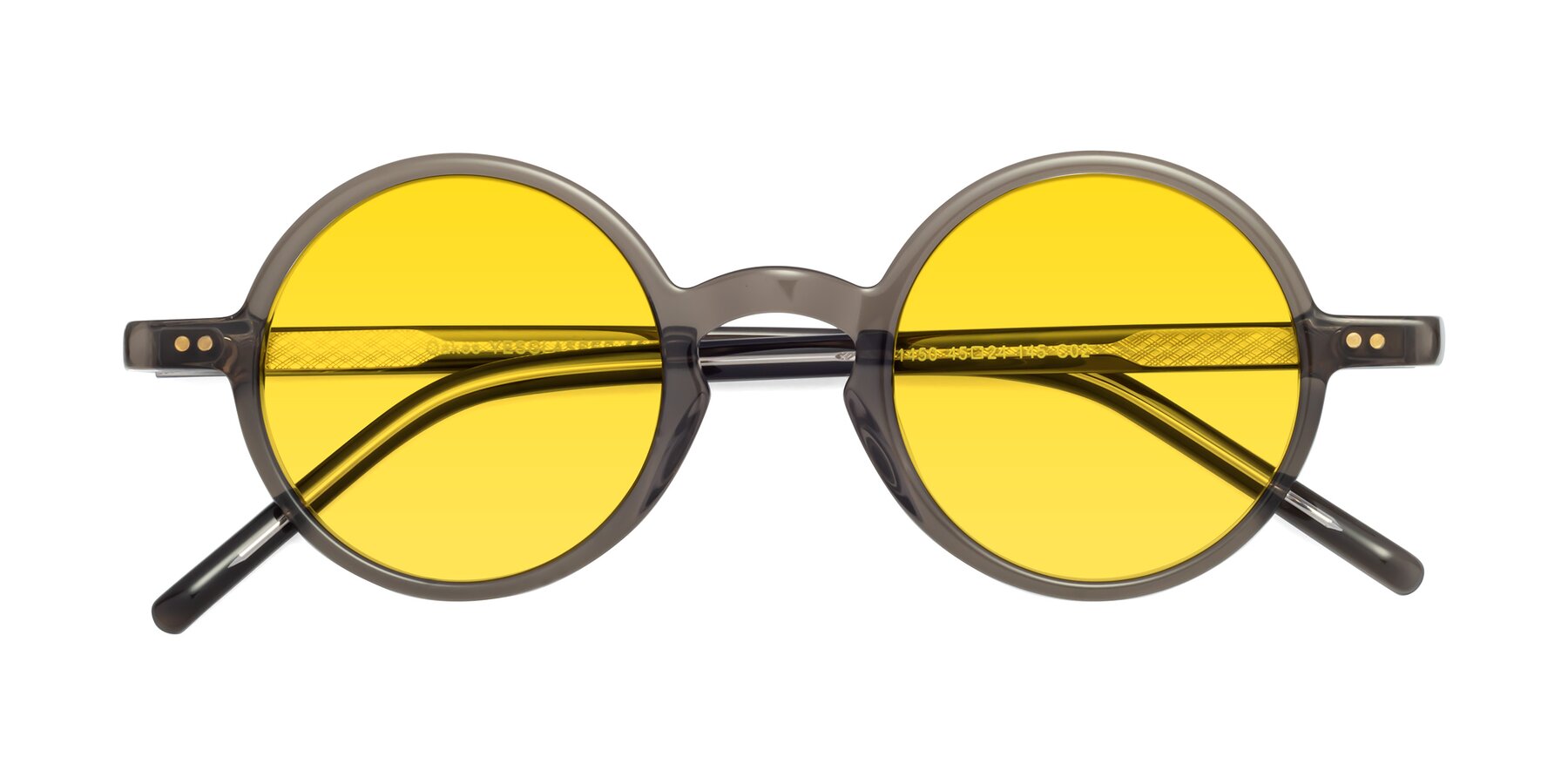 Folded Front of Oakes in Ash Gray with Yellow Tinted Lenses