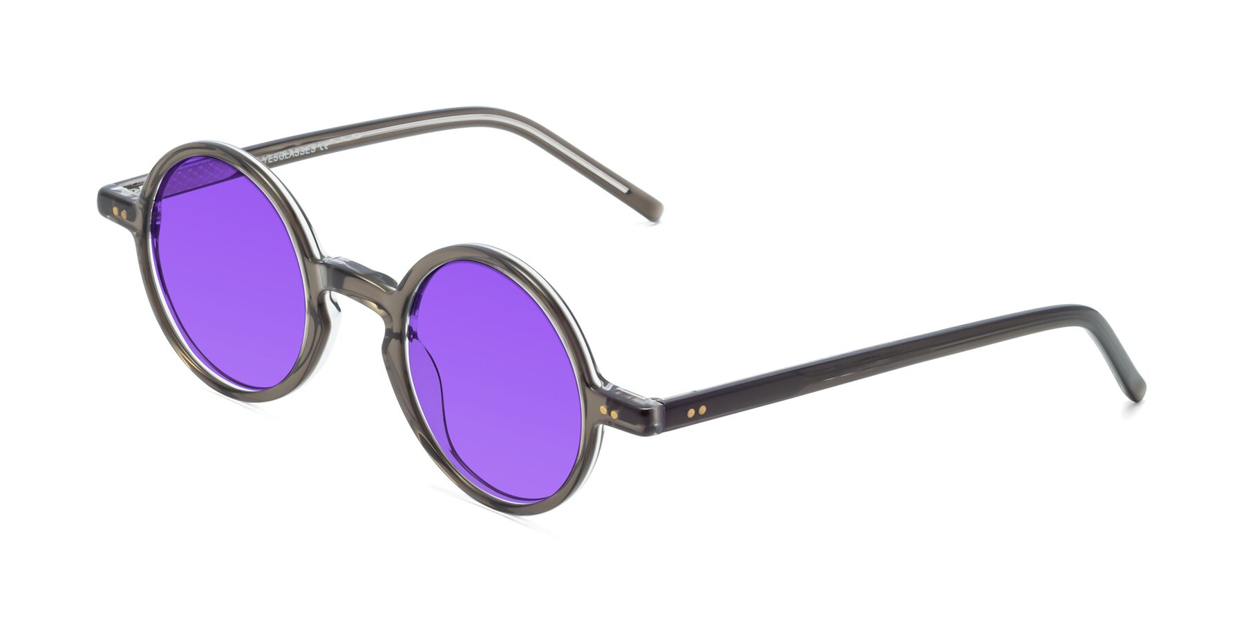 Angle of Oakes in Brownish Gray with Purple Tinted Lenses