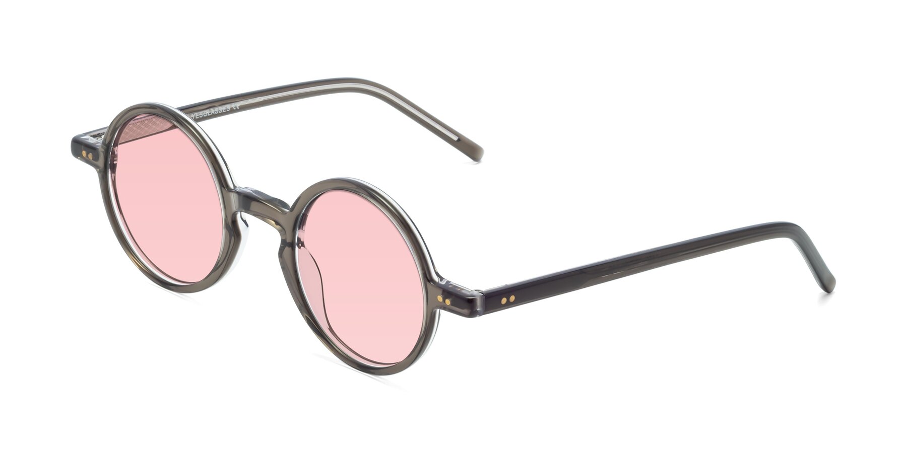 Angle of Oakes in Ash Gray with Light Garnet Tinted Lenses