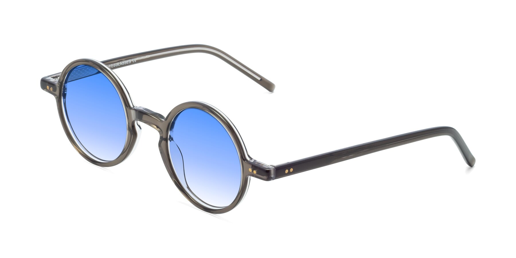 Angle of Oakes in Brownish Gray with Blue Gradient Lenses