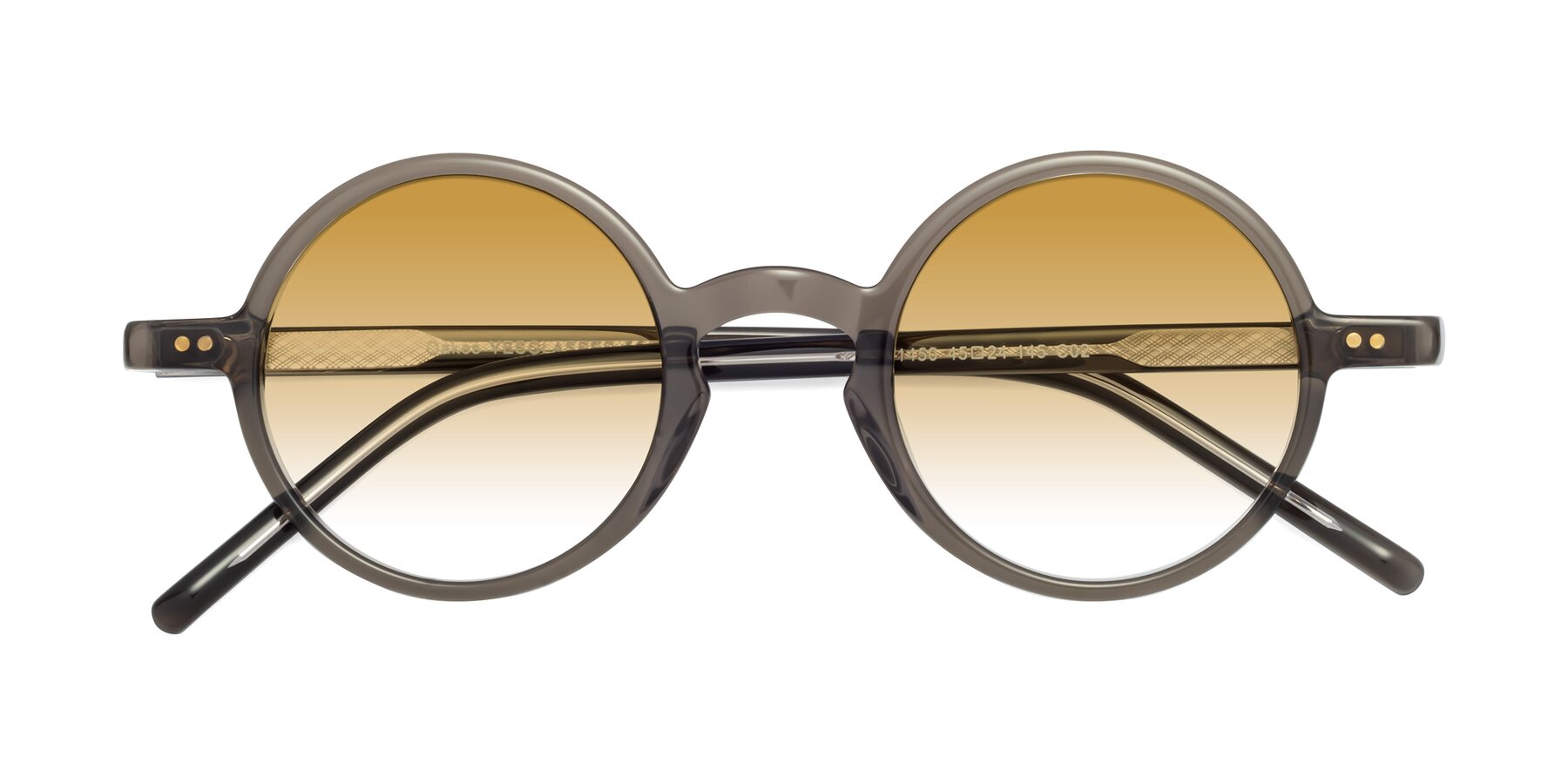 Folded Front of Oakes in Ash Gray with Champagne Gradient Lenses