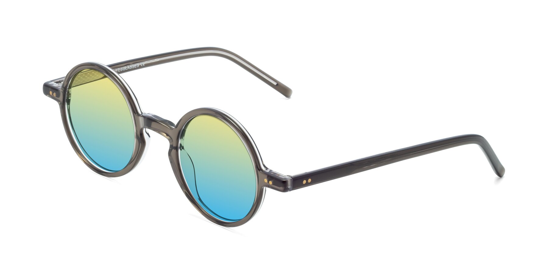 Angle of Oakes in Brownish Gray with Yellow / Blue Gradient Lenses