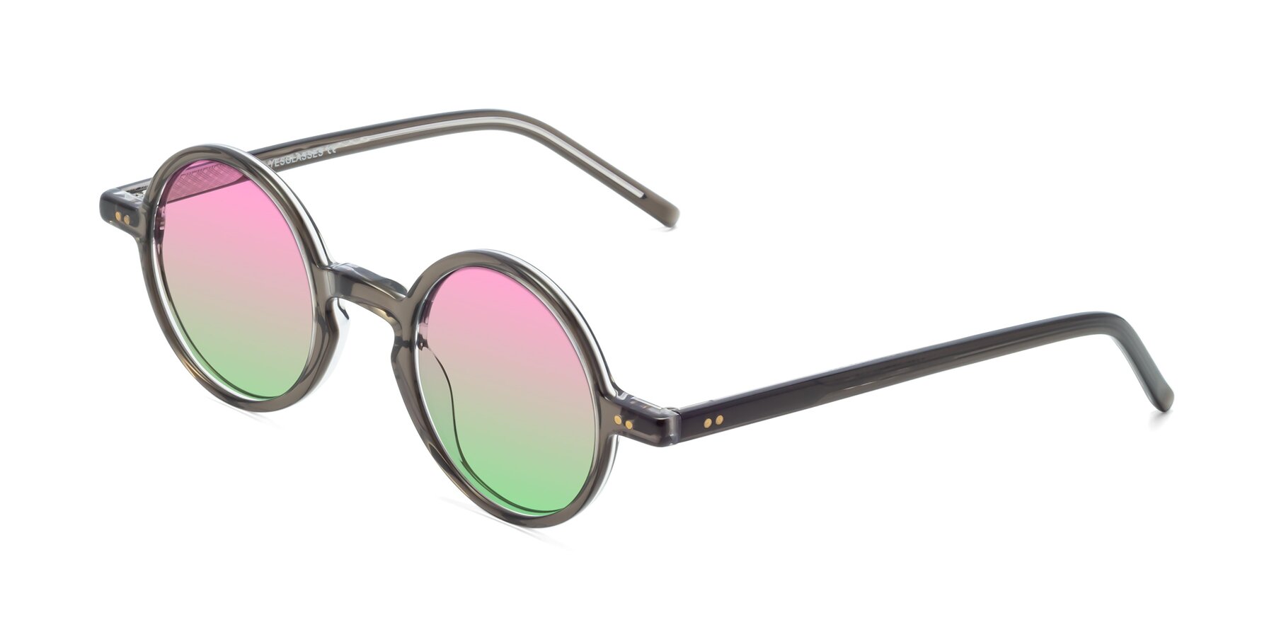 Angle of Oakes in Ash Gray with Pink / Green Gradient Lenses