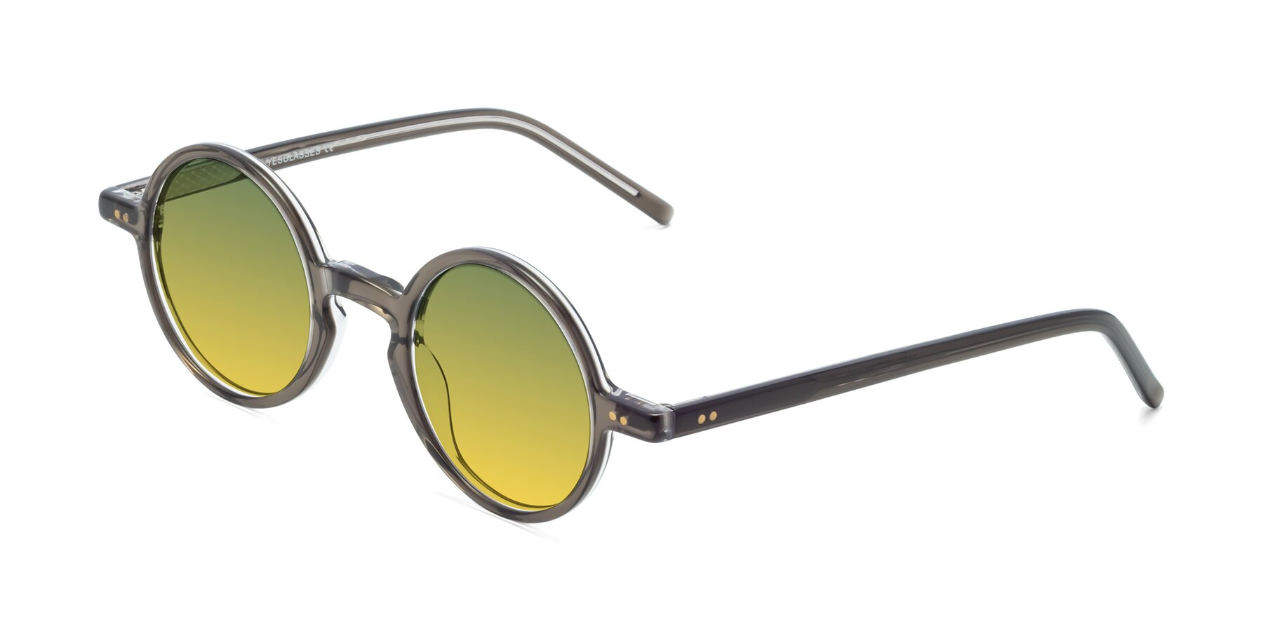 Angle of Oakes in Ash Gray with Green / Yellow Gradient Lenses