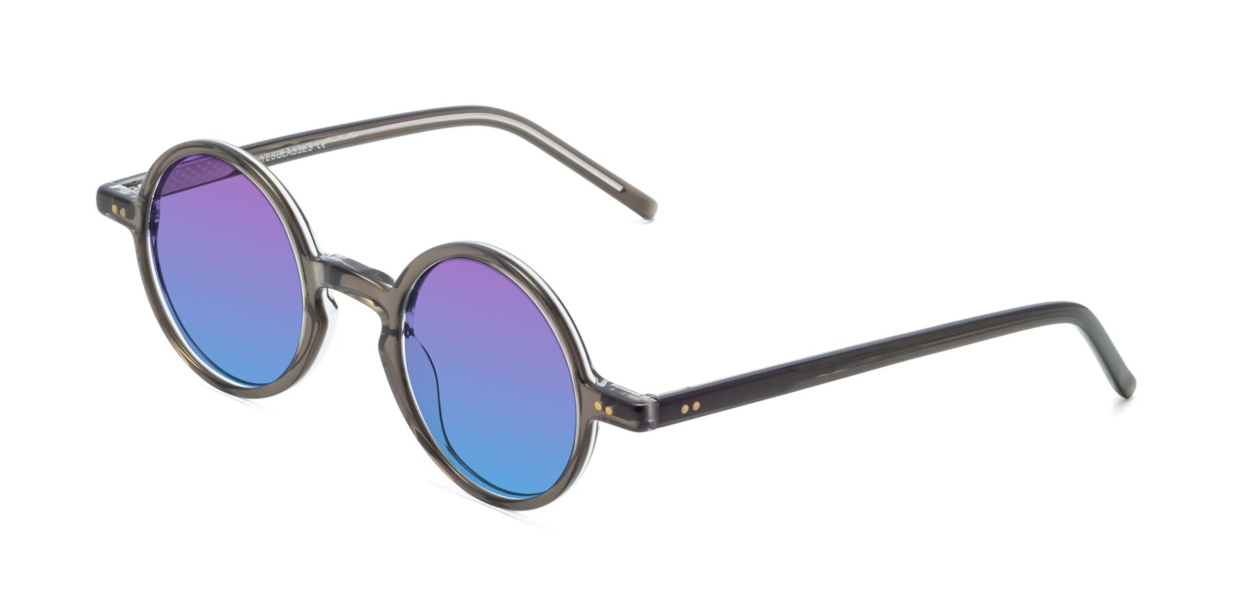 Angle of Oakes in Ash Gray with Purple / Blue Gradient Lenses
