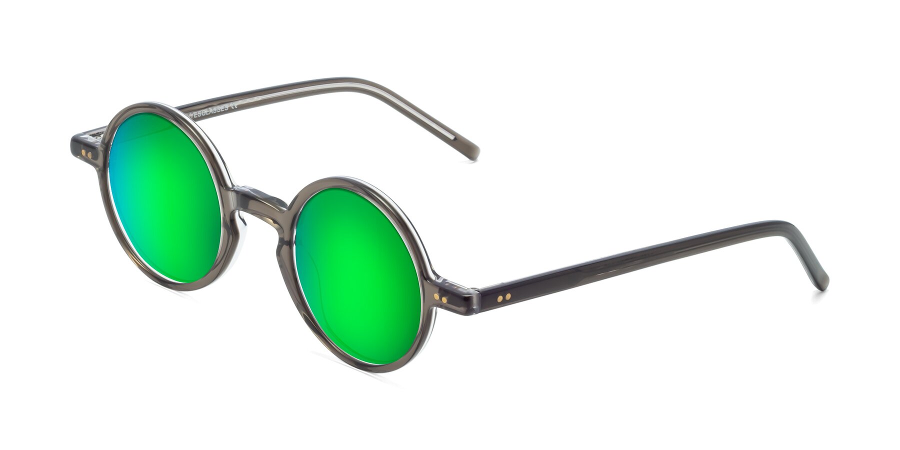Angle of Oakes in Ash Gray with Green Mirrored Lenses