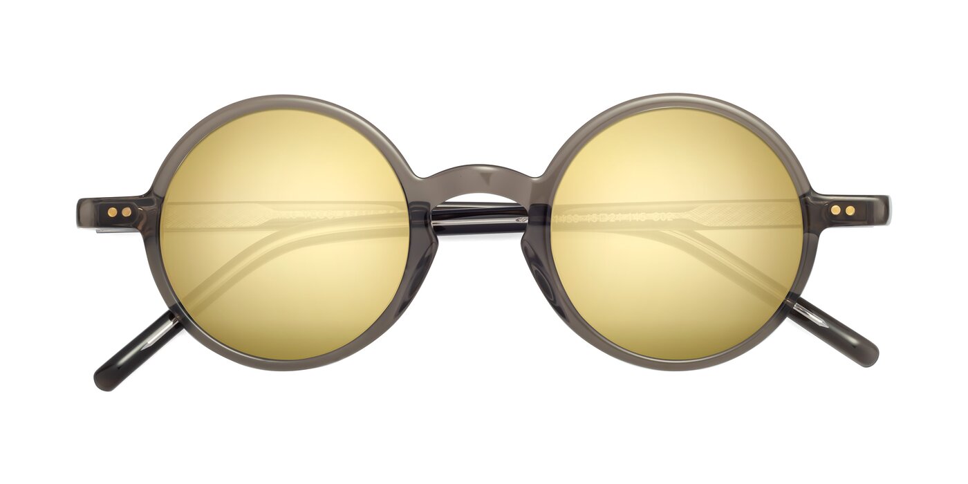 Oakes - Brownish Gray Flash Mirrored Sunglasses