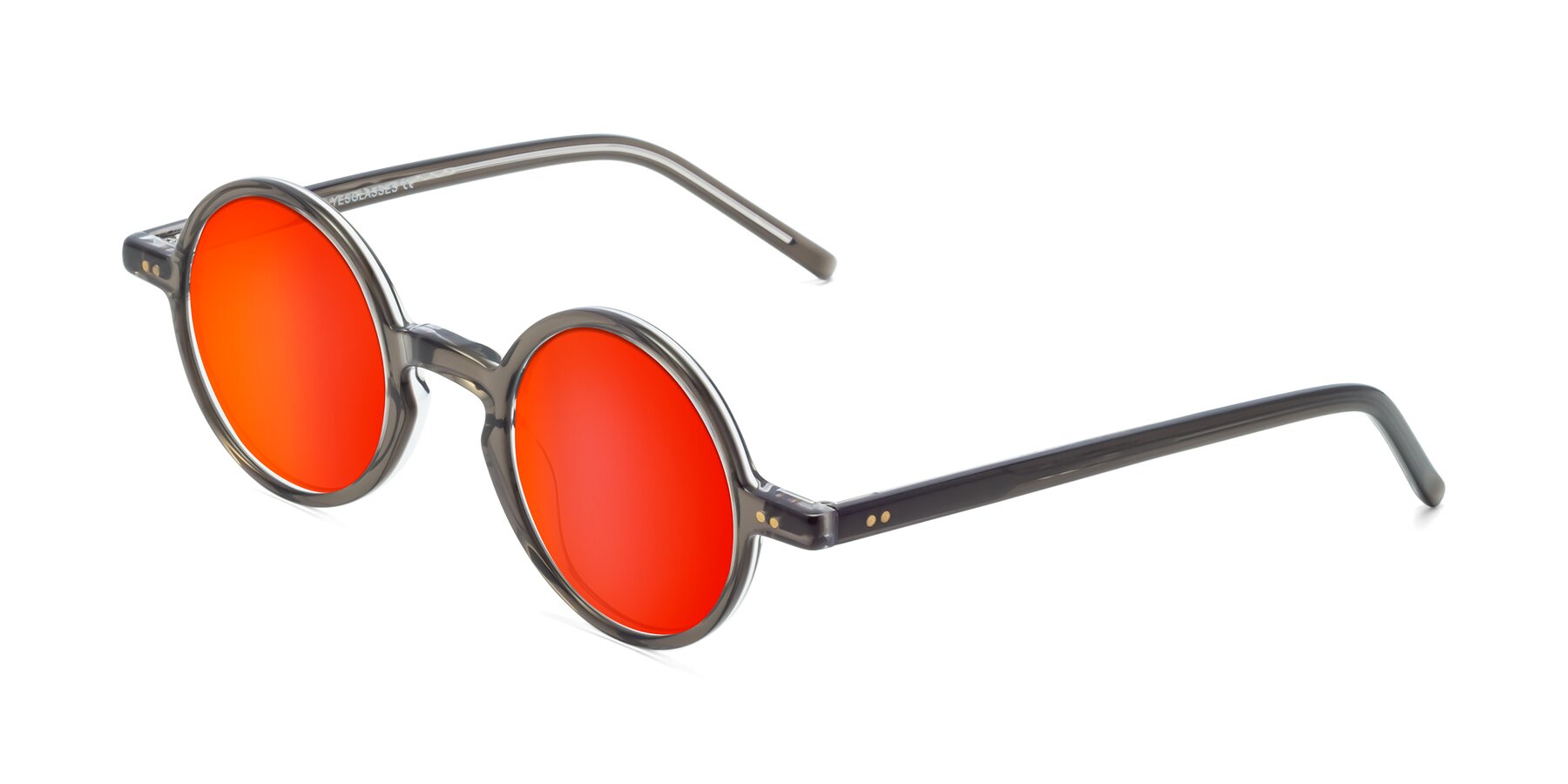 Angle of Oakes in Ash Gray with Red Gold Mirrored Lenses