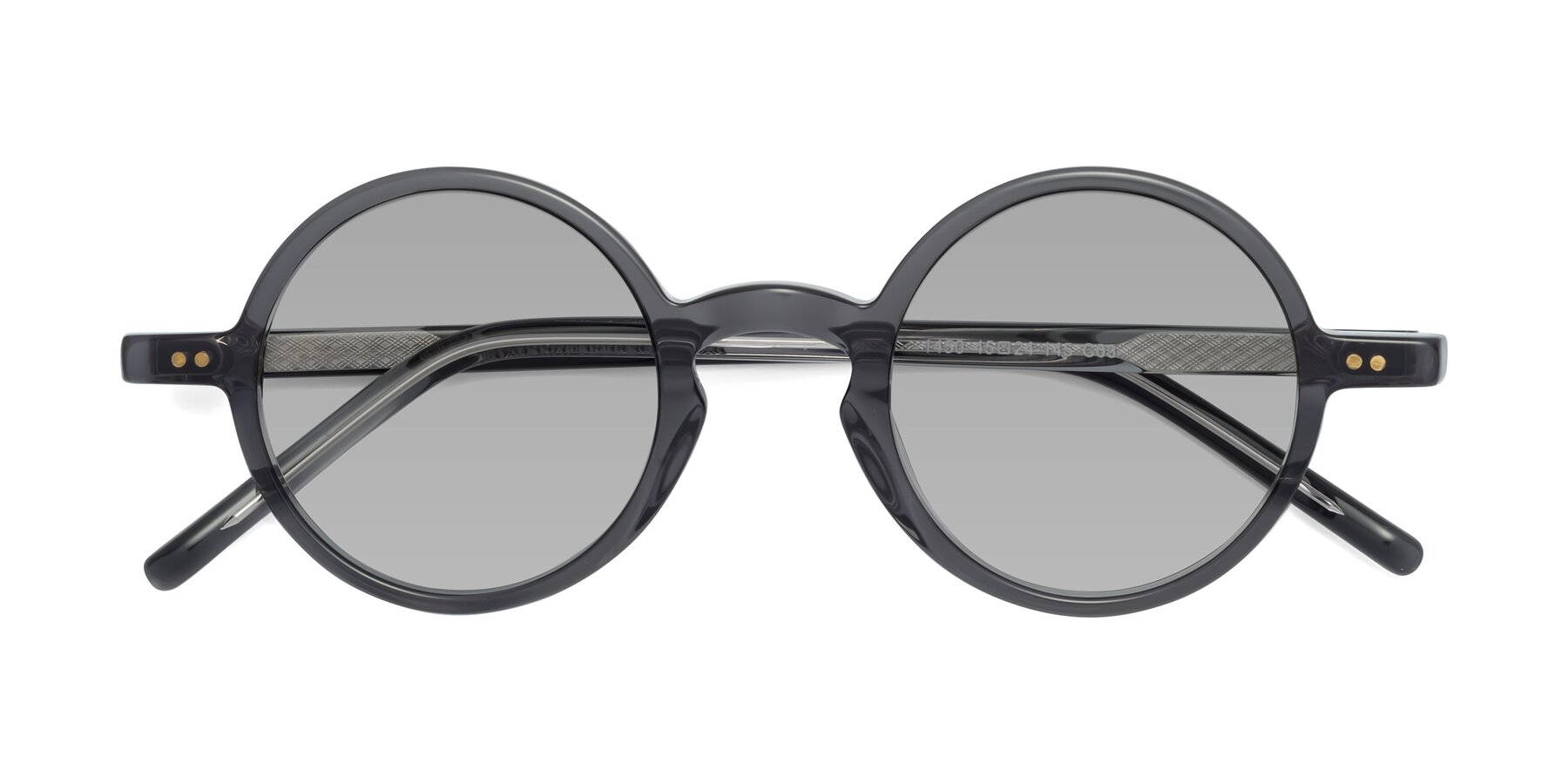 Folded Front of Oakes in Iron Gray with Light Gray Tinted Lenses