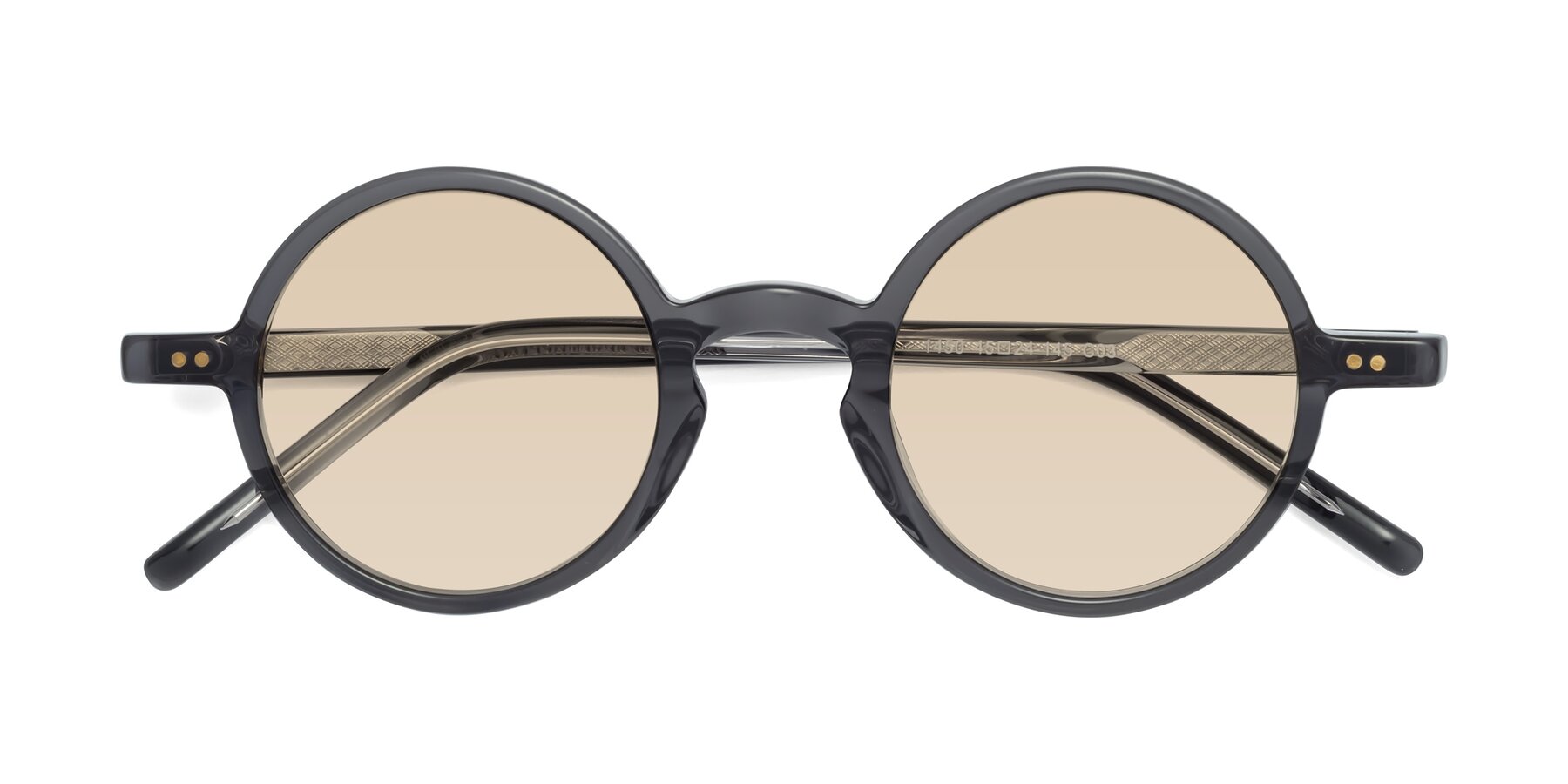 Folded Front of Oakes in Iron Gray with Light Brown Tinted Lenses