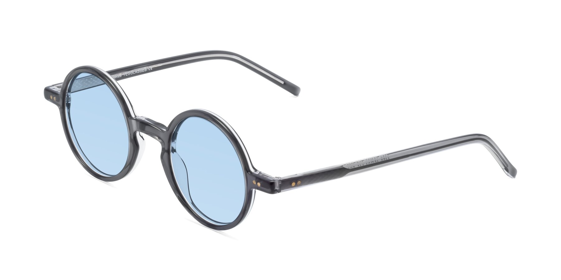 Angle of Oakes in Iron Gray with Light Blue Tinted Lenses