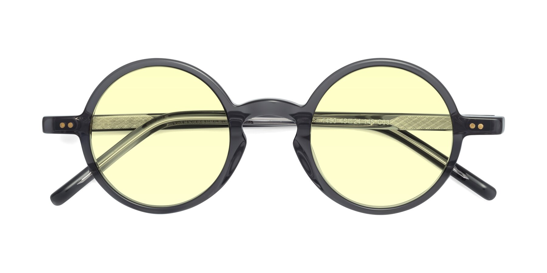 Folded Front of Oakes in Iron Gray with Light Yellow Tinted Lenses