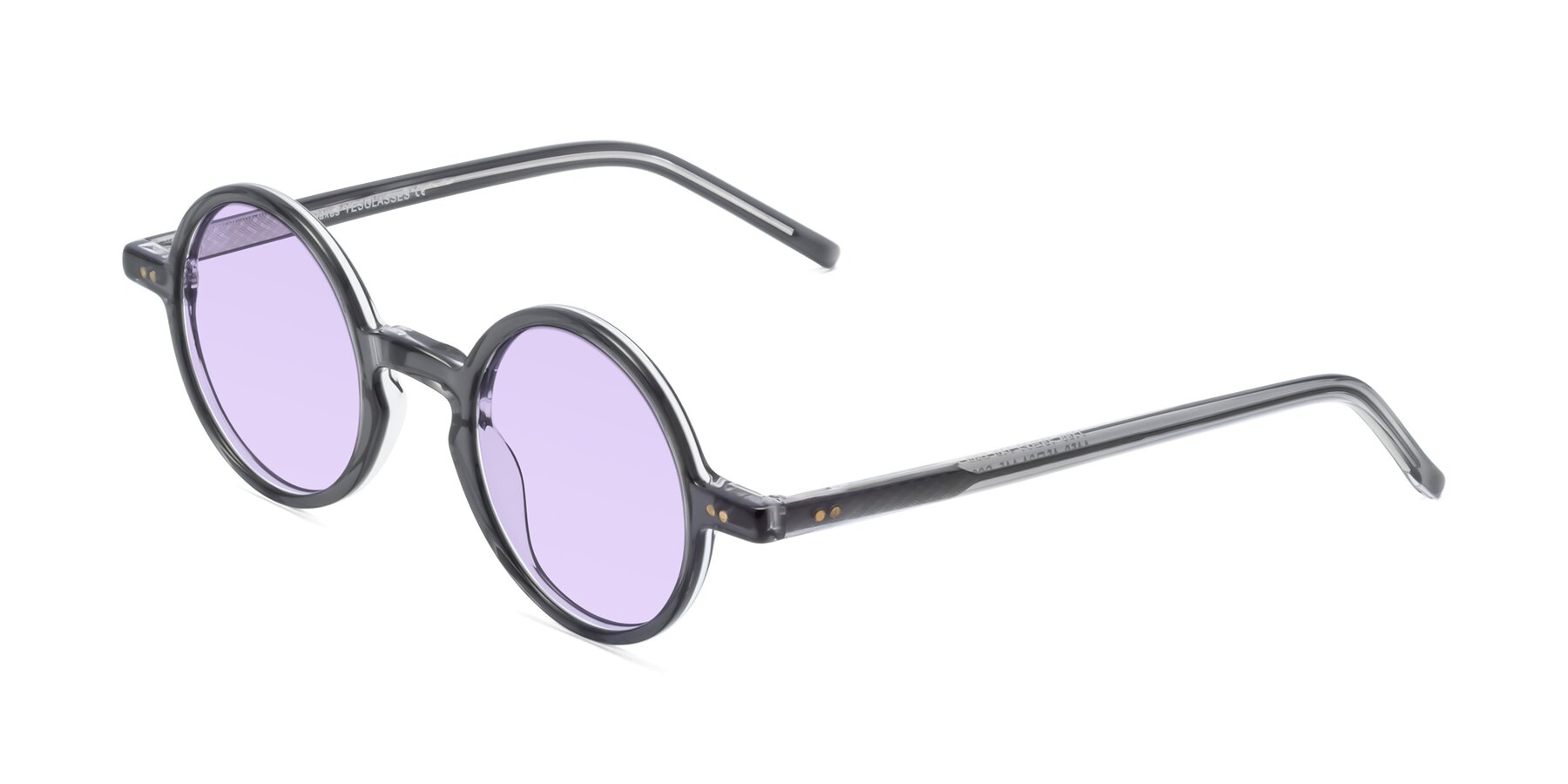 Angle of Oakes in Translucent Gray with Light Purple Tinted Lenses