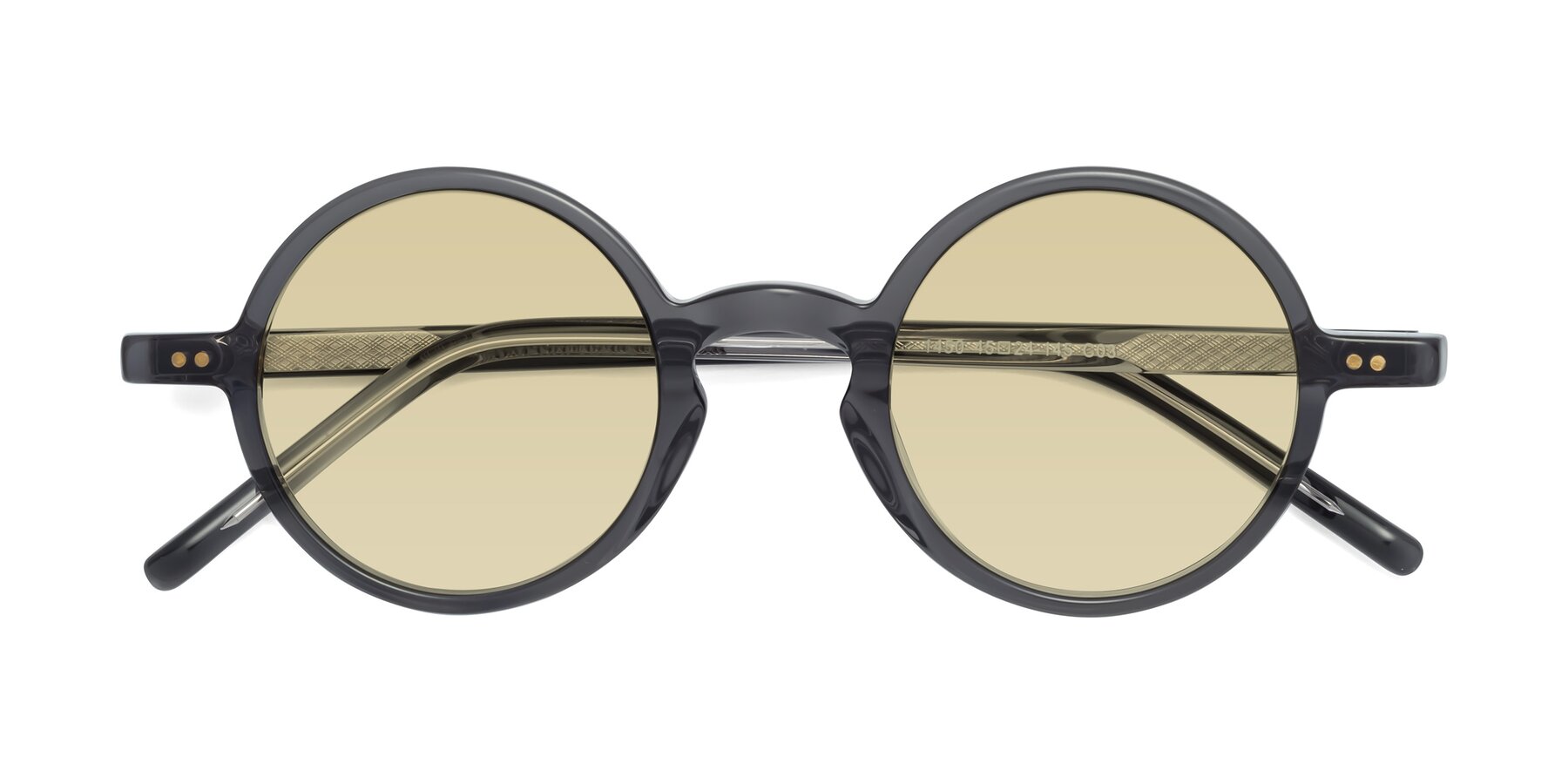 Folded Front of Oakes in Iron Gray with Light Champagne Tinted Lenses