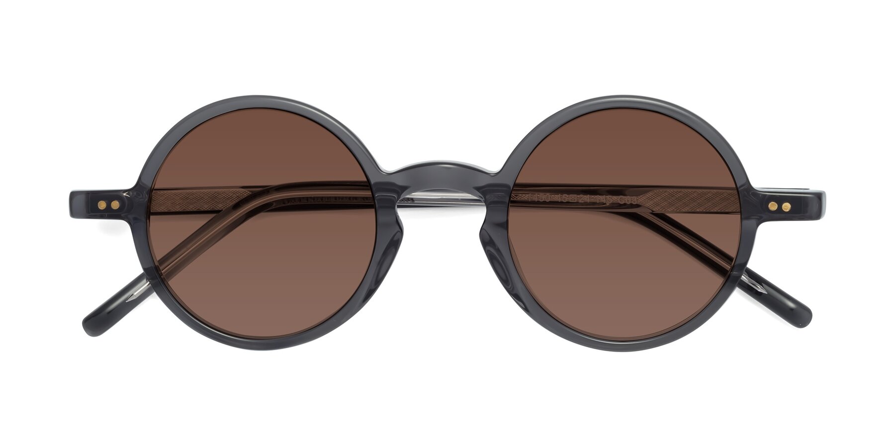 Folded Front of Oakes in Iron Gray with Brown Tinted Lenses