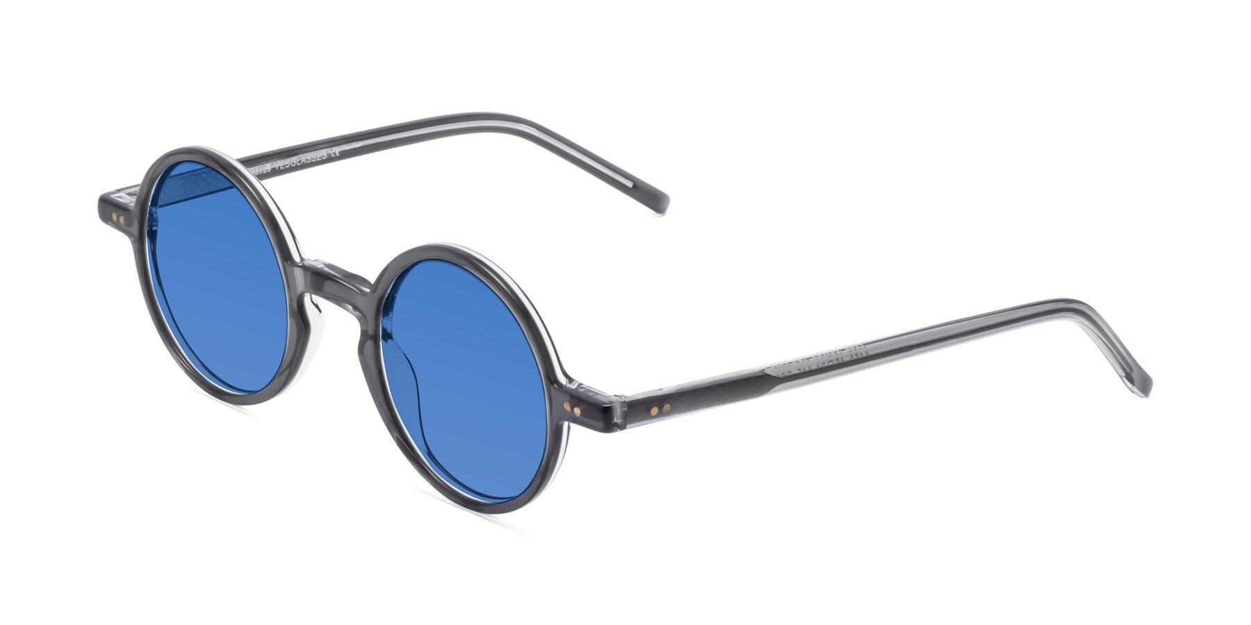 Angle of Oakes in Iron Gray with Blue Tinted Lenses