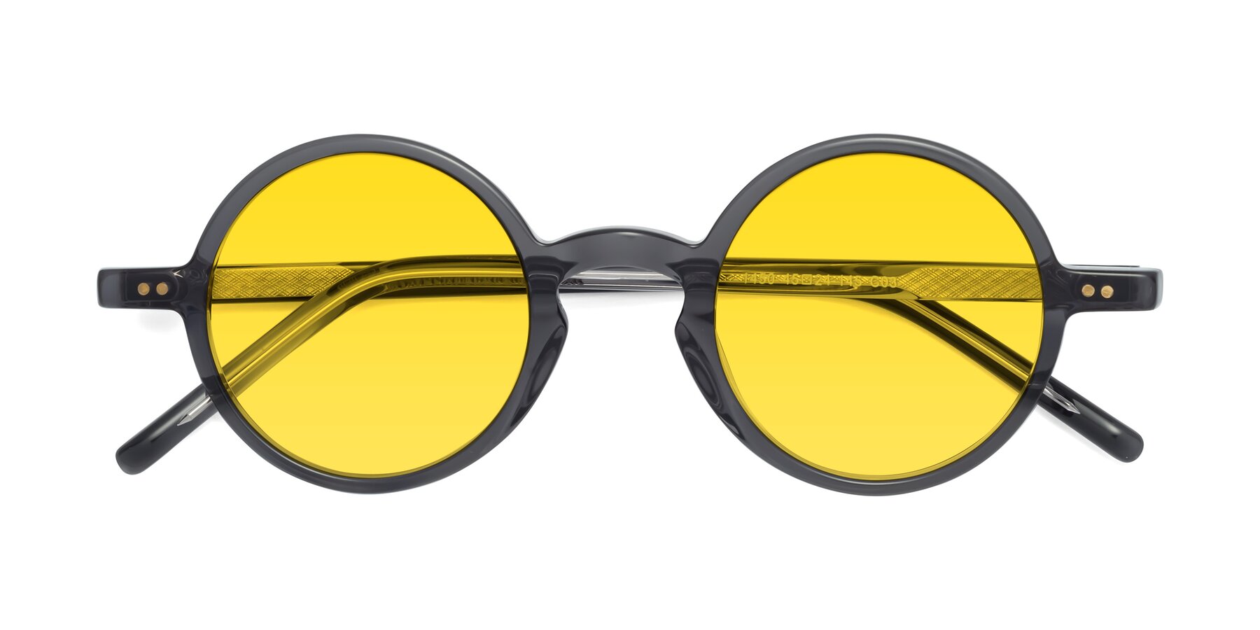 Folded Front of Oakes in Iron Gray with Yellow Tinted Lenses