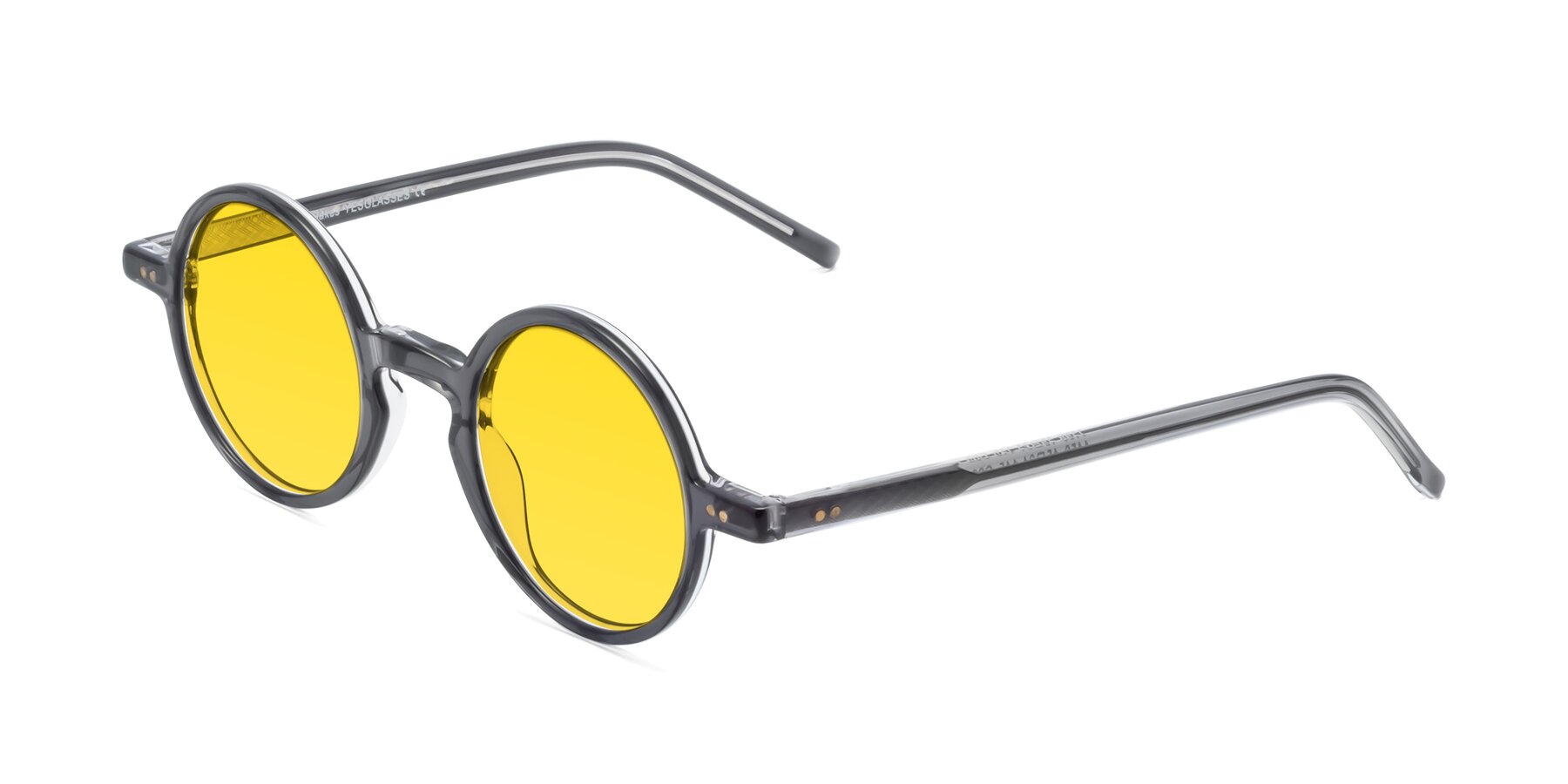 Angle of Oakes in Iron Gray with Yellow Tinted Lenses