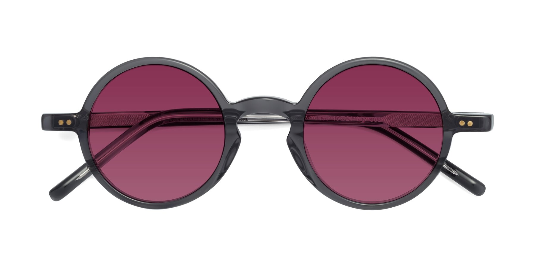 Folded Front of Oakes in Iron Gray with Wine Tinted Lenses