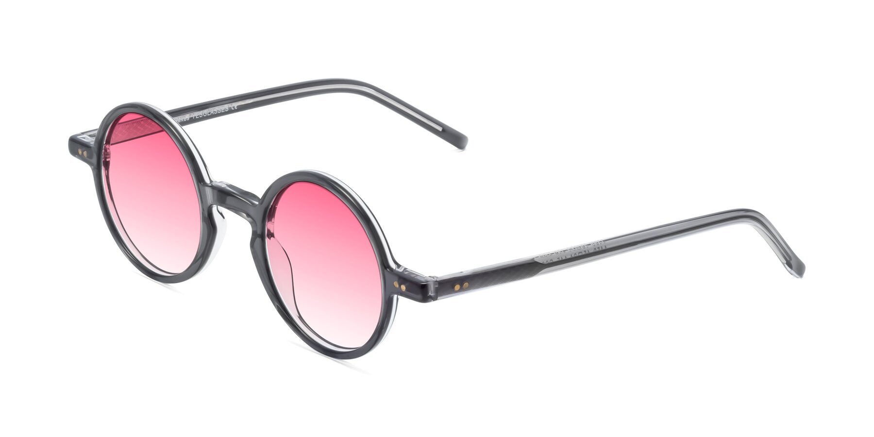 Angle of Oakes in Iron Gray with Pink Gradient Lenses
