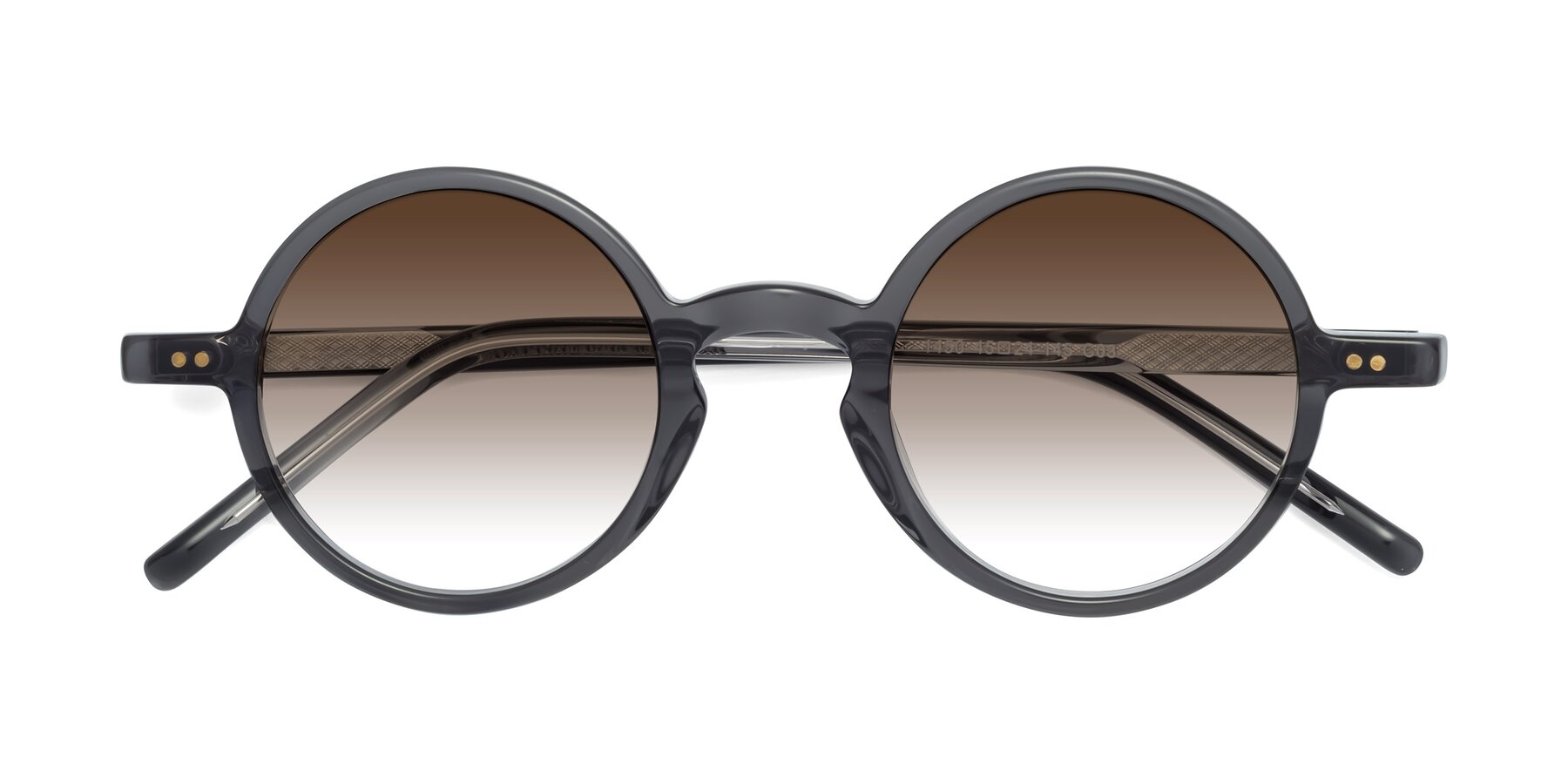 Folded Front of Oakes in Iron Gray with Brown Gradient Lenses