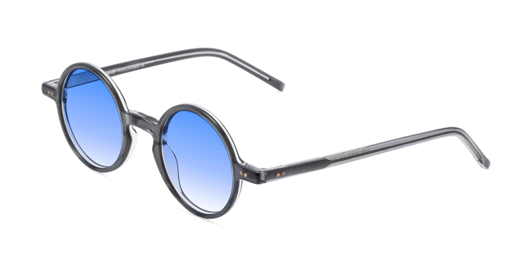 Angle of Oakes in Iron Gray with Blue Gradient Lenses