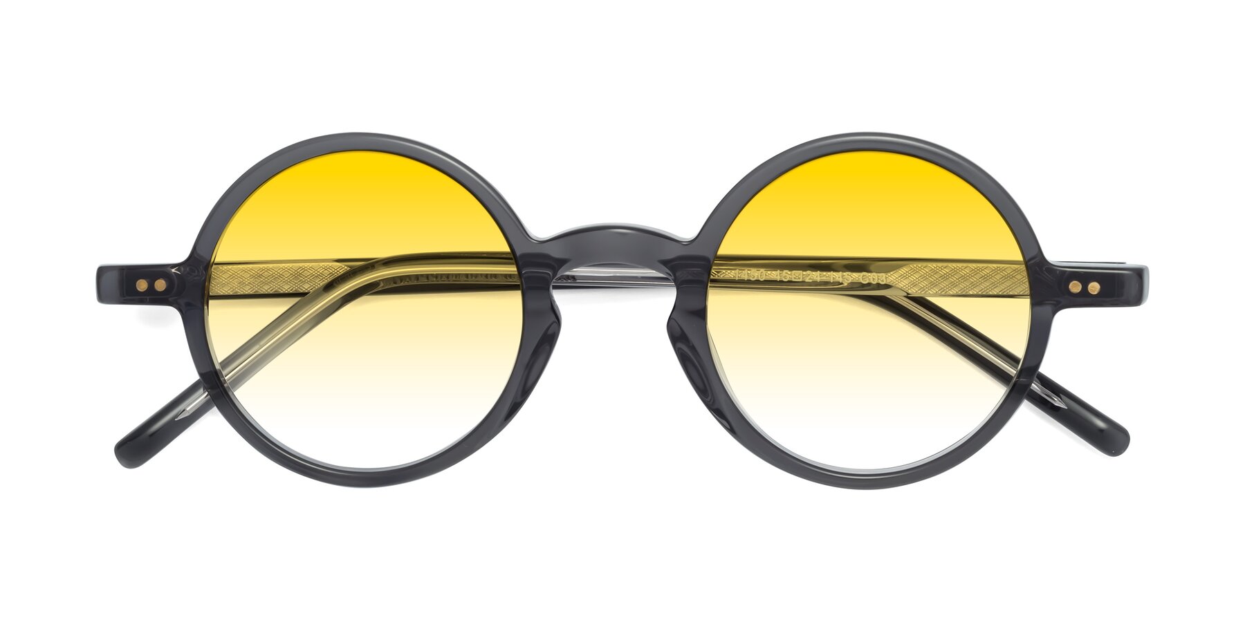 Folded Front of Oakes in Iron Gray with Yellow Gradient Lenses