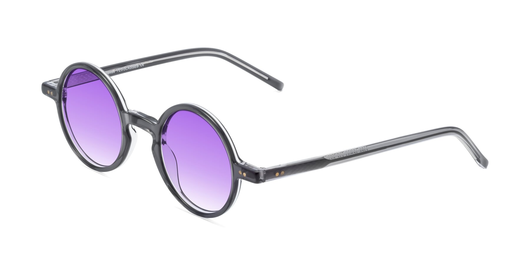 Angle of Oakes in Translucent Gray with Purple Gradient Lenses