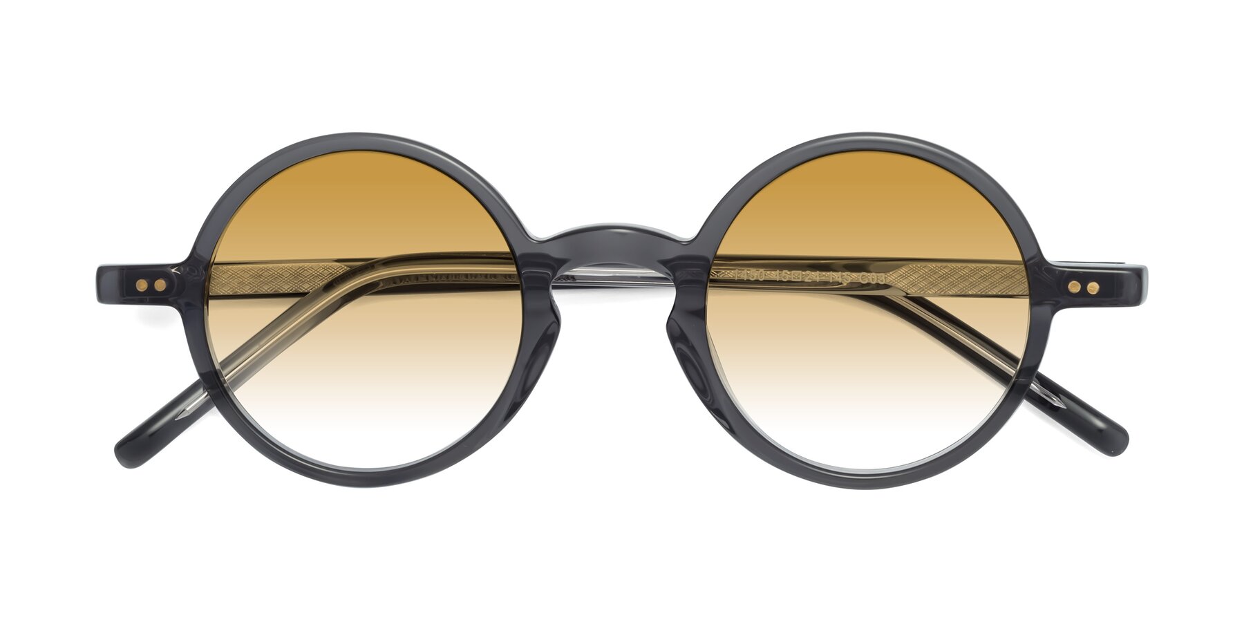 Folded Front of Oakes in Translucent Gray with Champagne Gradient Lenses