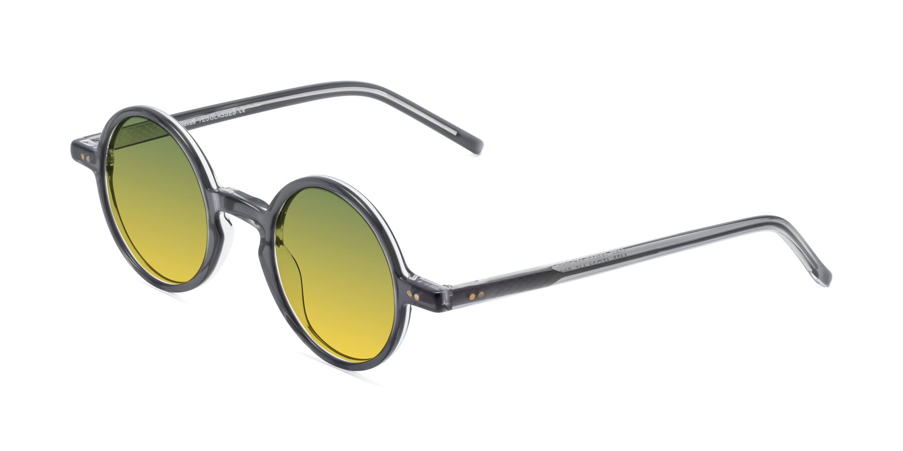 Angle of Oakes in Iron Gray with Green / Yellow Gradient Lenses