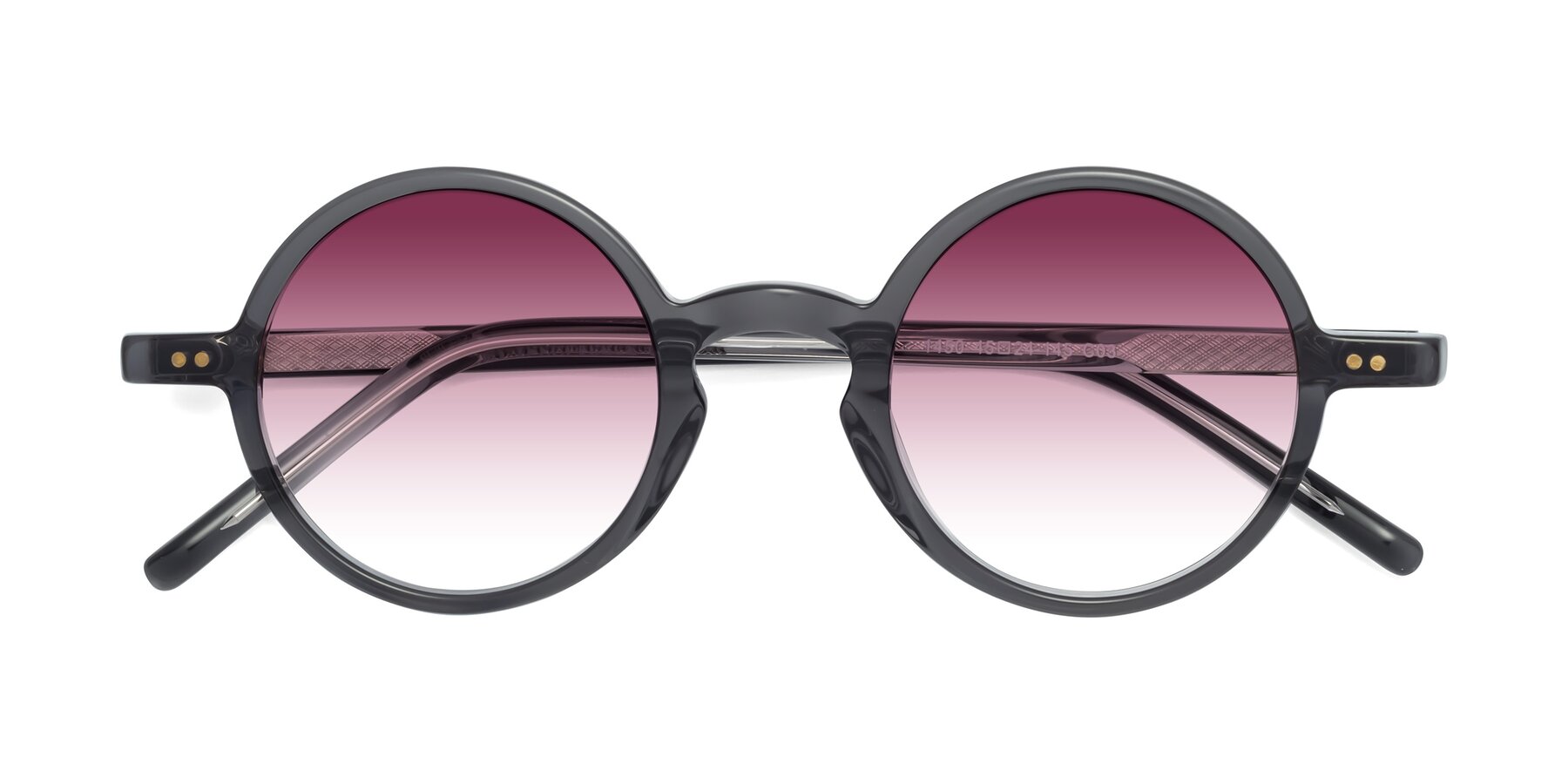 Folded Front of Oakes in Iron Gray with Wine Gradient Lenses