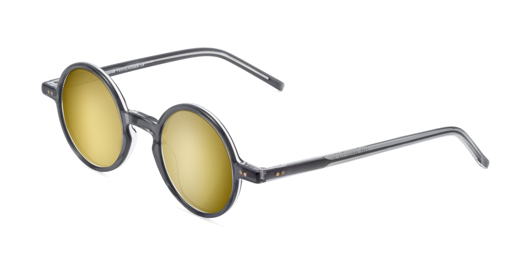 Angle of Oakes in Iron Gray with Gold Mirrored Lenses