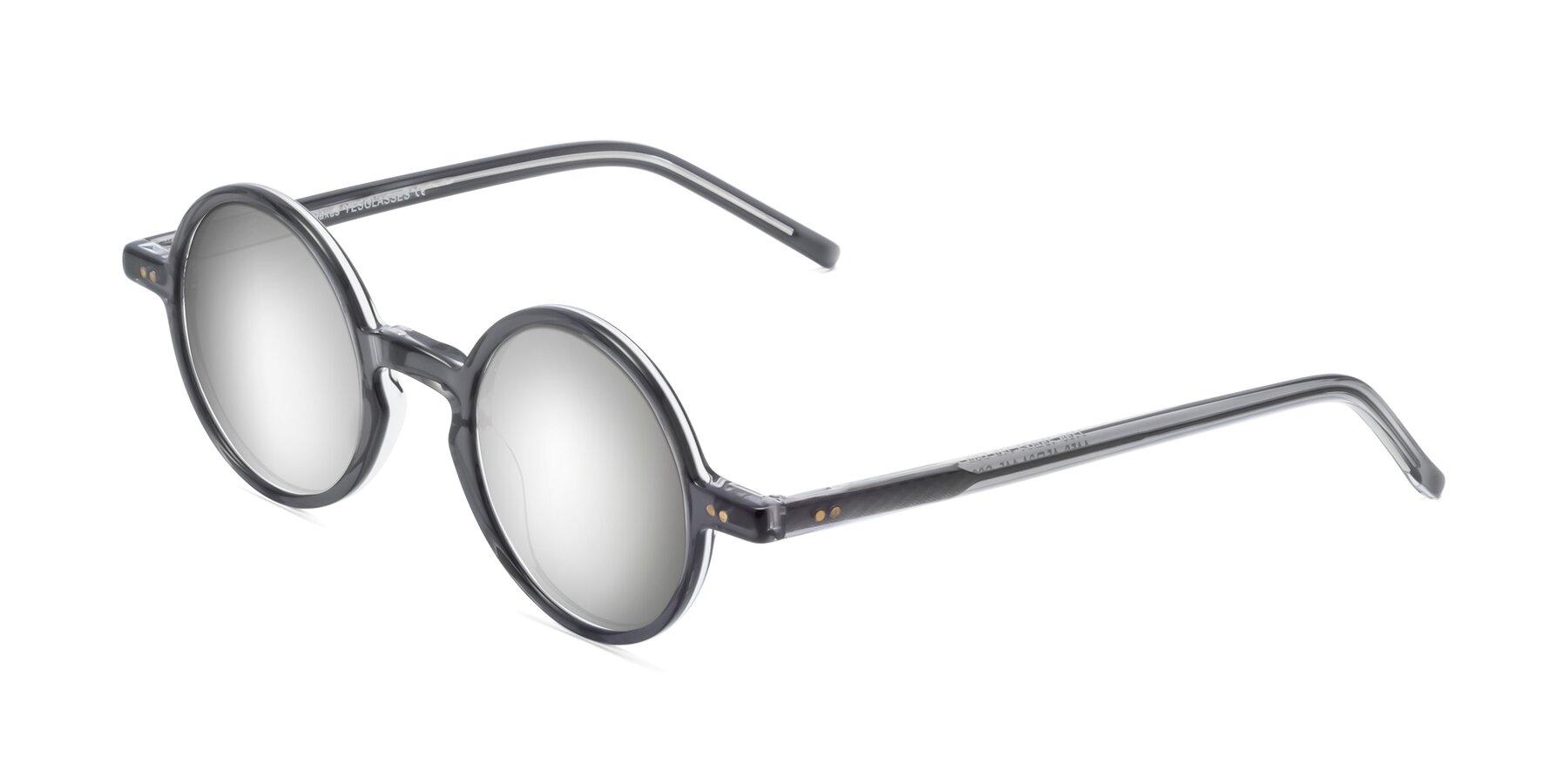 Angle of Oakes in Iron Gray with Silver Mirrored Lenses