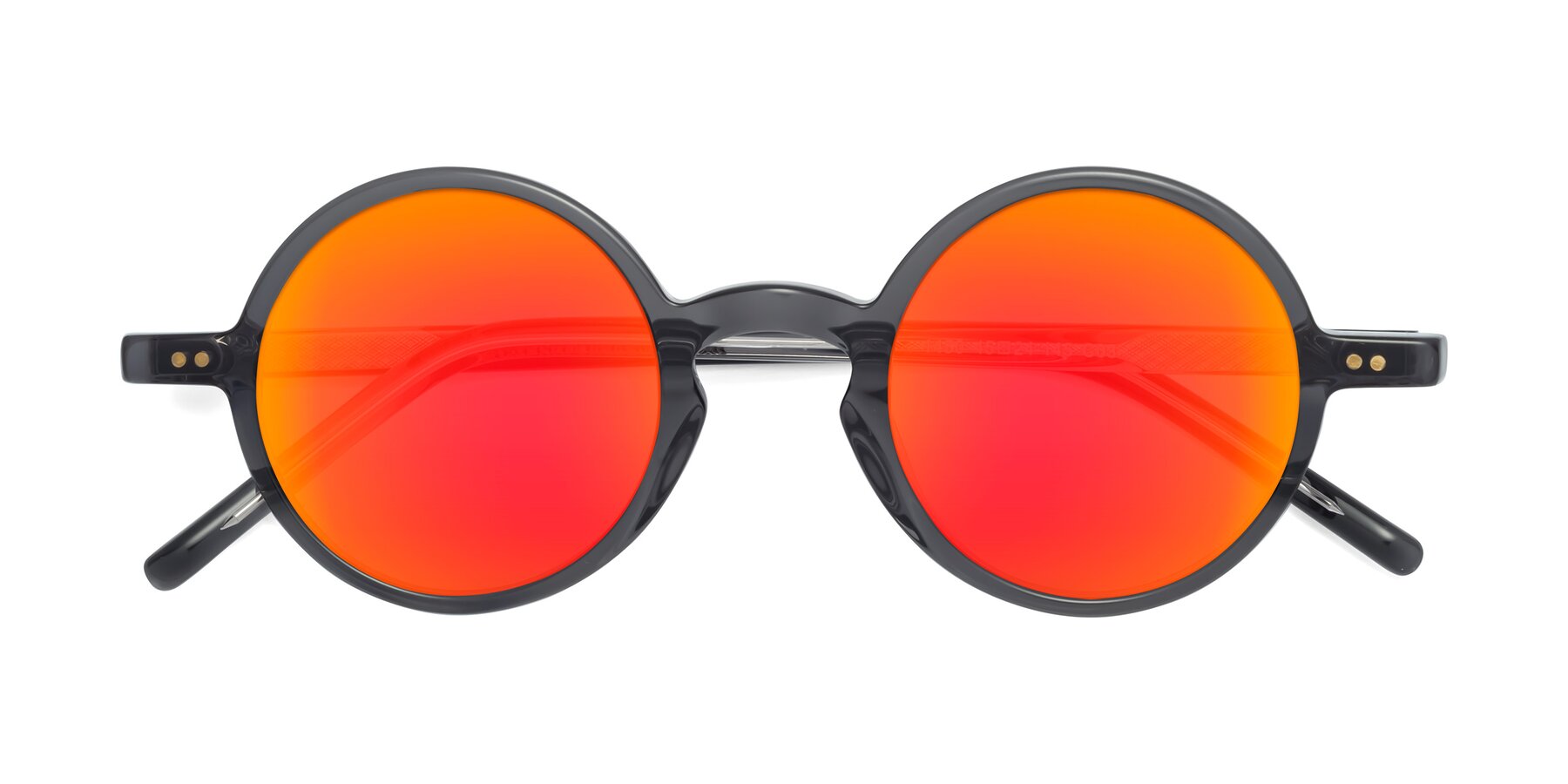 Folded Front of Oakes in Iron Gray with Red Gold Mirrored Lenses