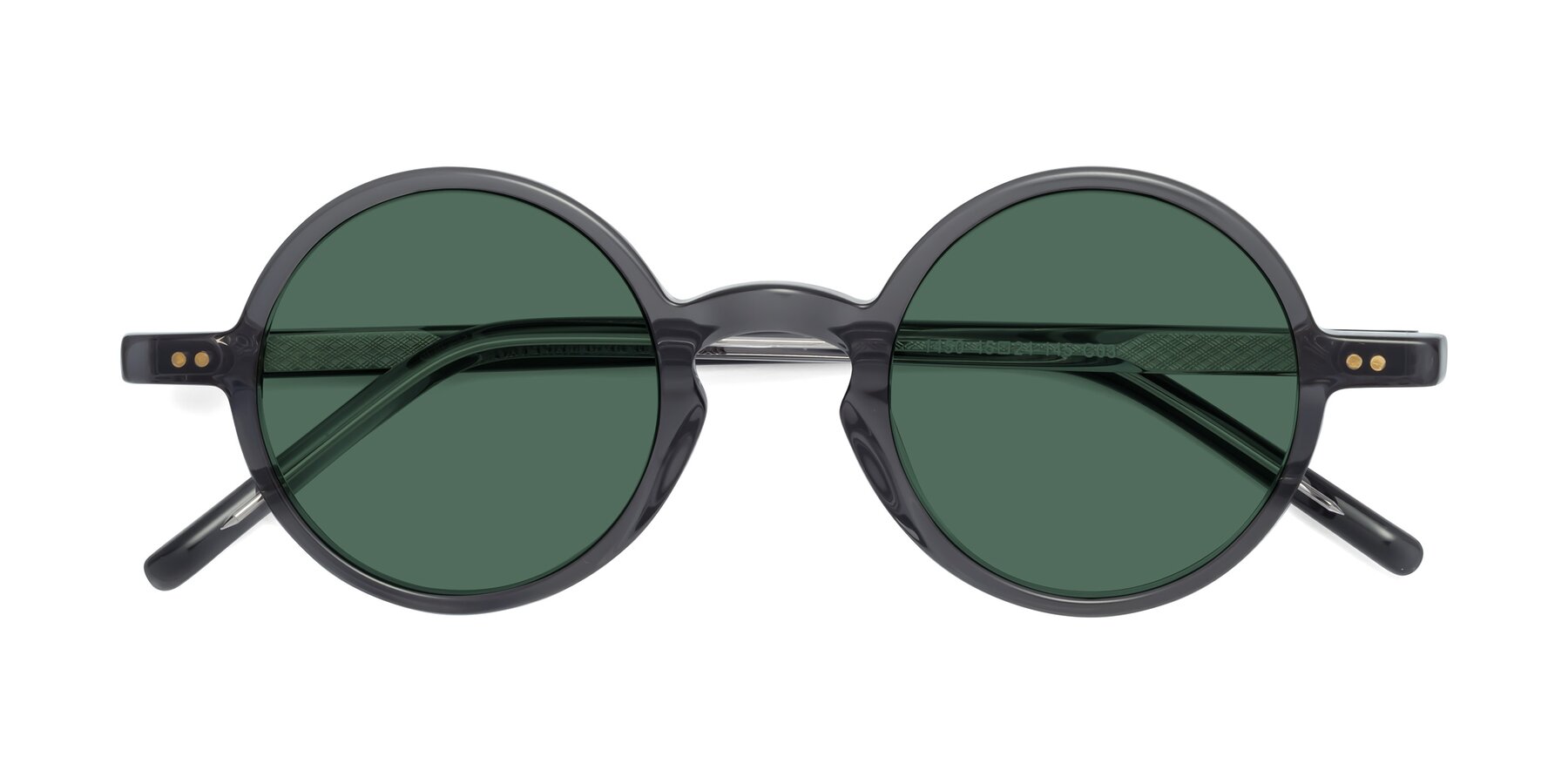 Folded Front of Oakes in Iron Gray with Green Polarized Lenses