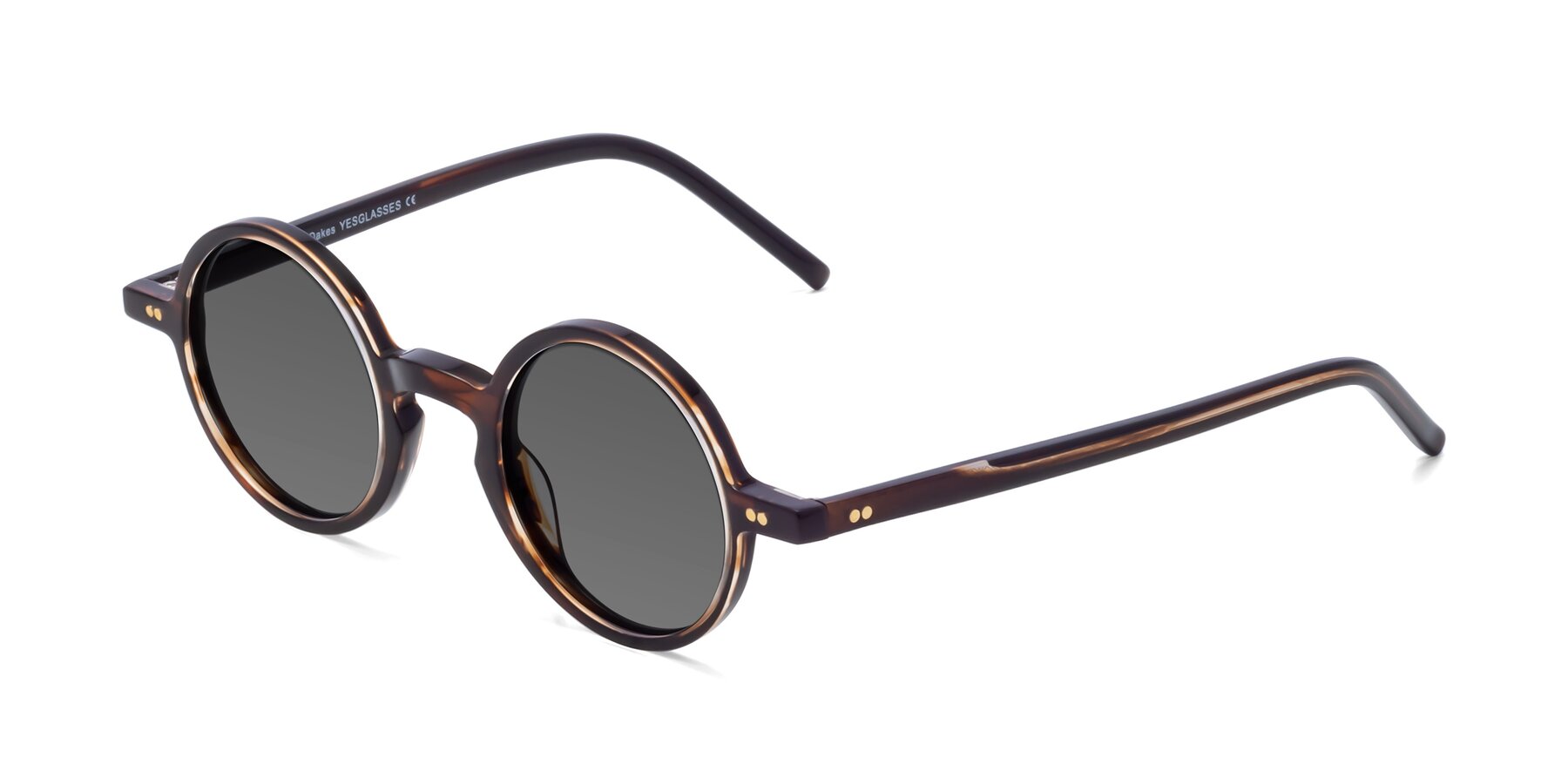 Angle of Oakes in Deep Brown Tortoise with Medium Gray Tinted Lenses