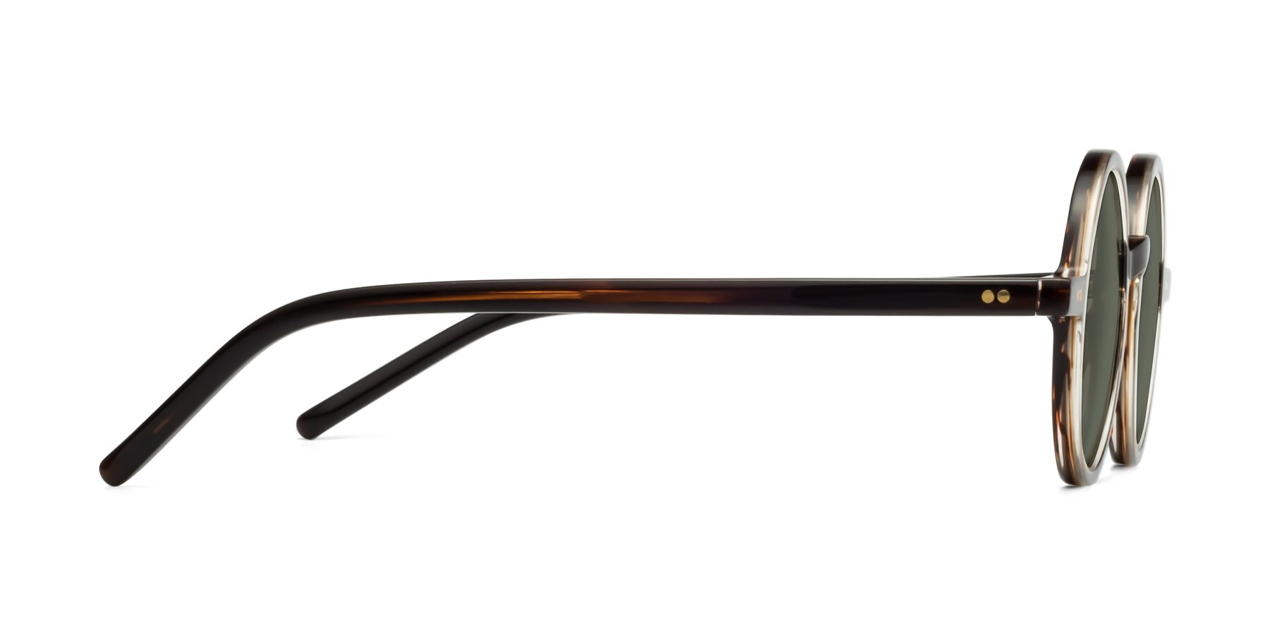 Side of Oakes in Deep Brown Tortoise with Gray Polarized Lenses