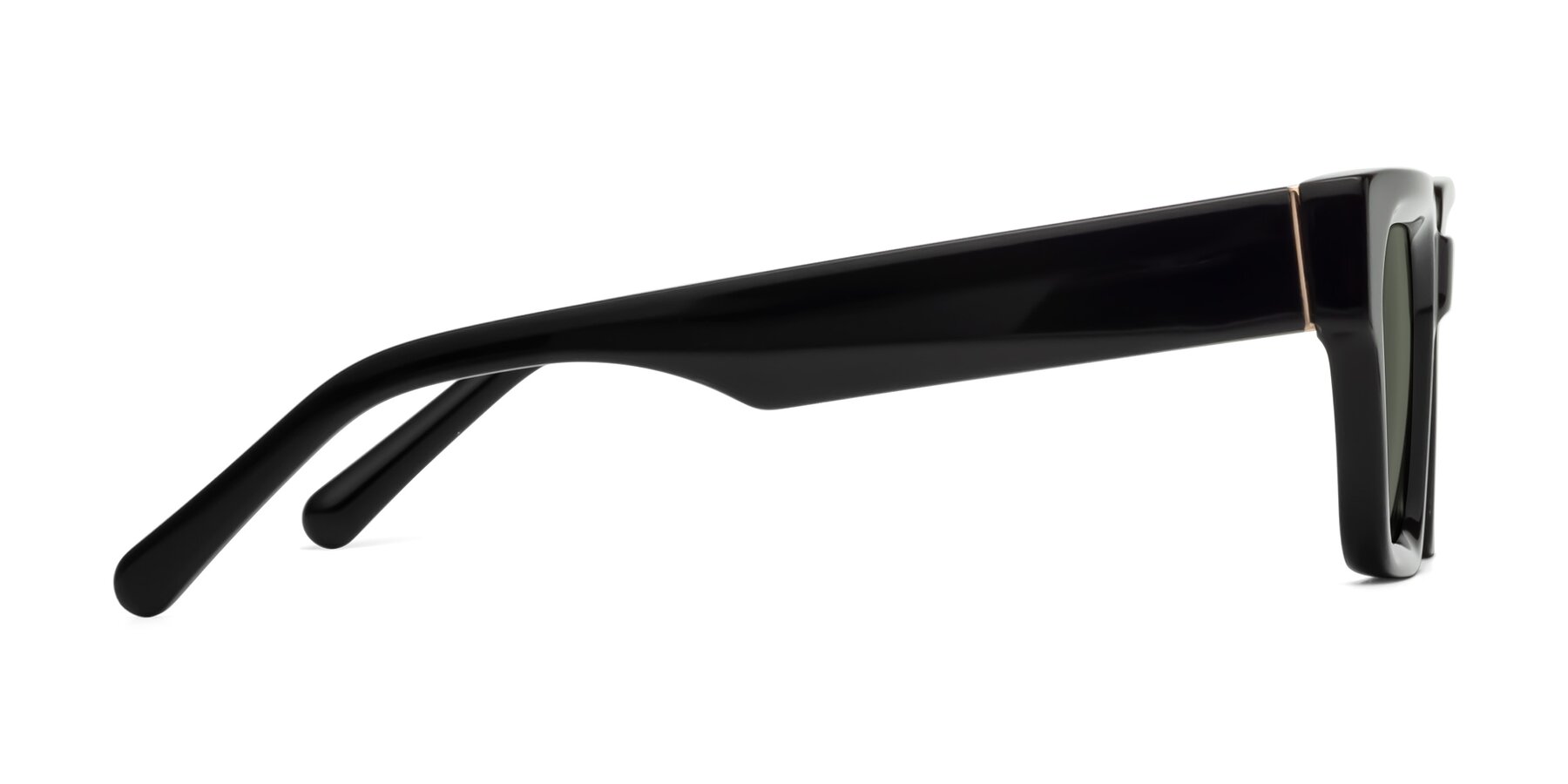 Side of Hardy in Black with Gray Polarized Lenses