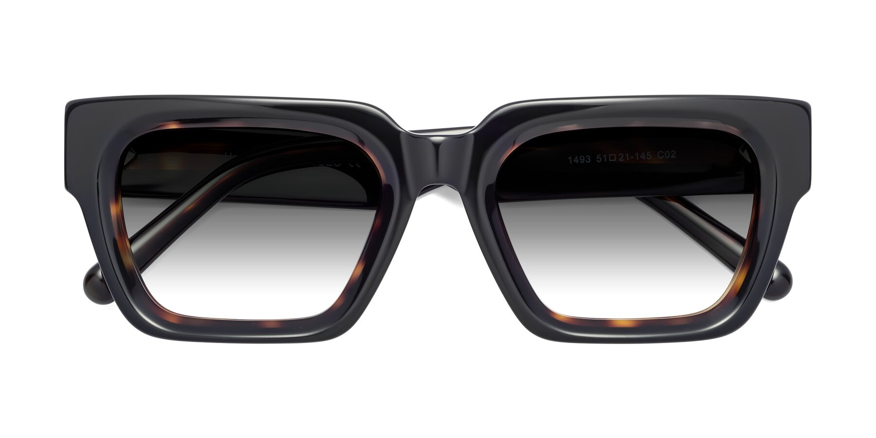 Folded Front of Hardy in Tortoise with Gray Gradient Lenses