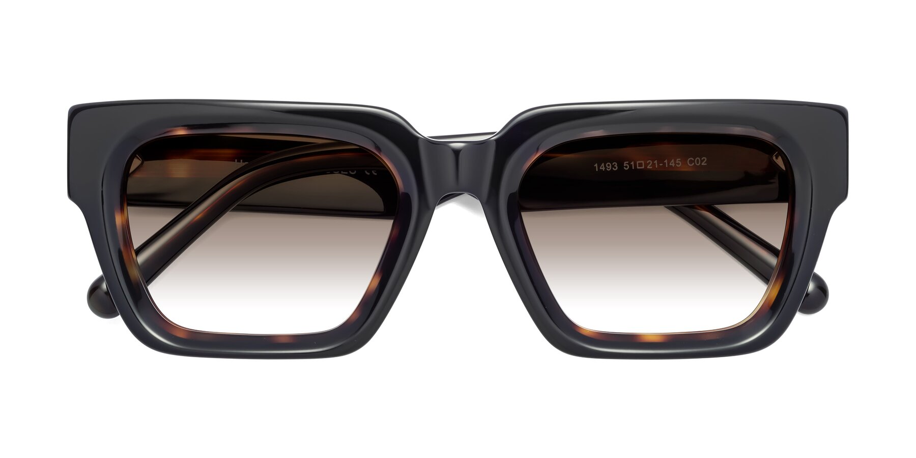 Folded Front of Hardy in Tortoise with Brown Gradient Lenses