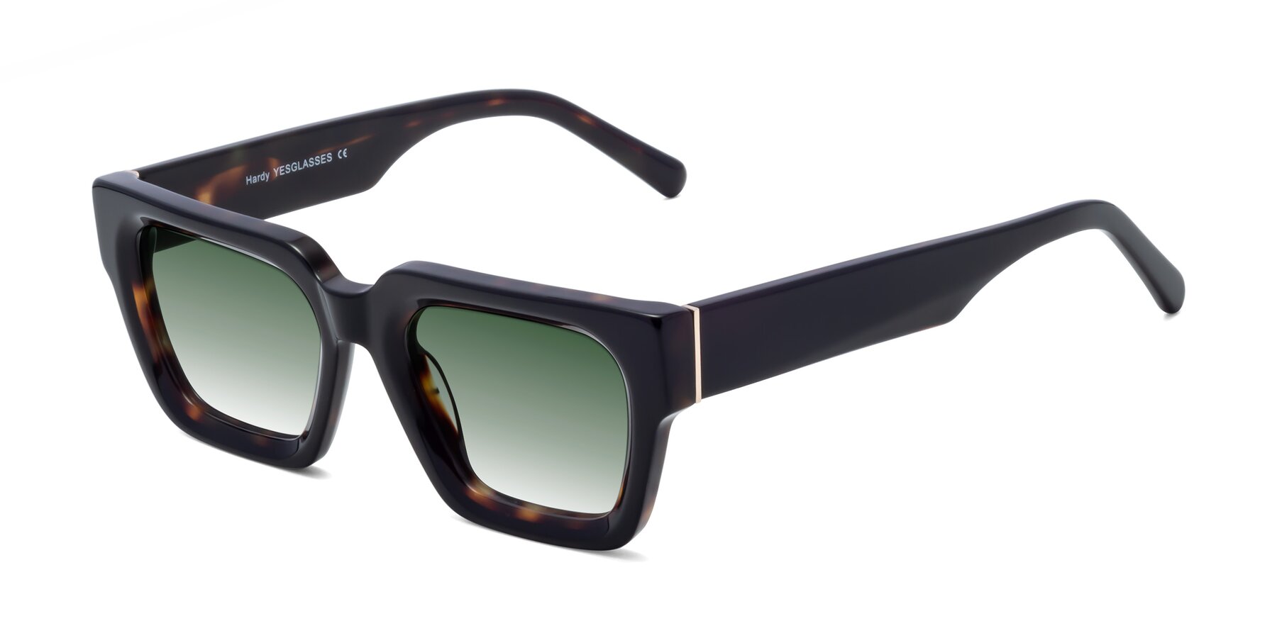 Angle of Hardy in Tortoise with Green Gradient Lenses