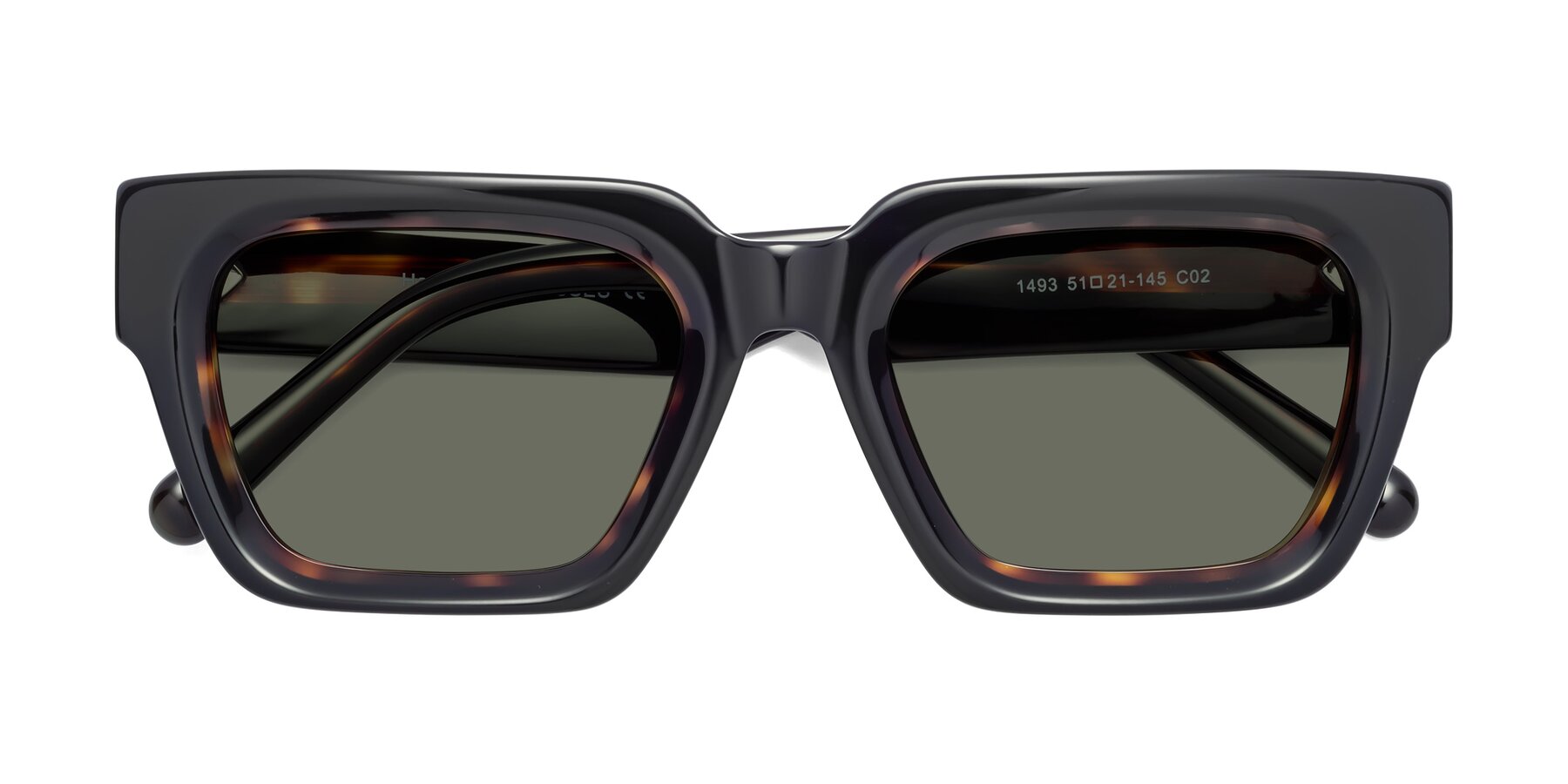 Folded Front of Hardy in Tortoise with Gray Polarized Lenses