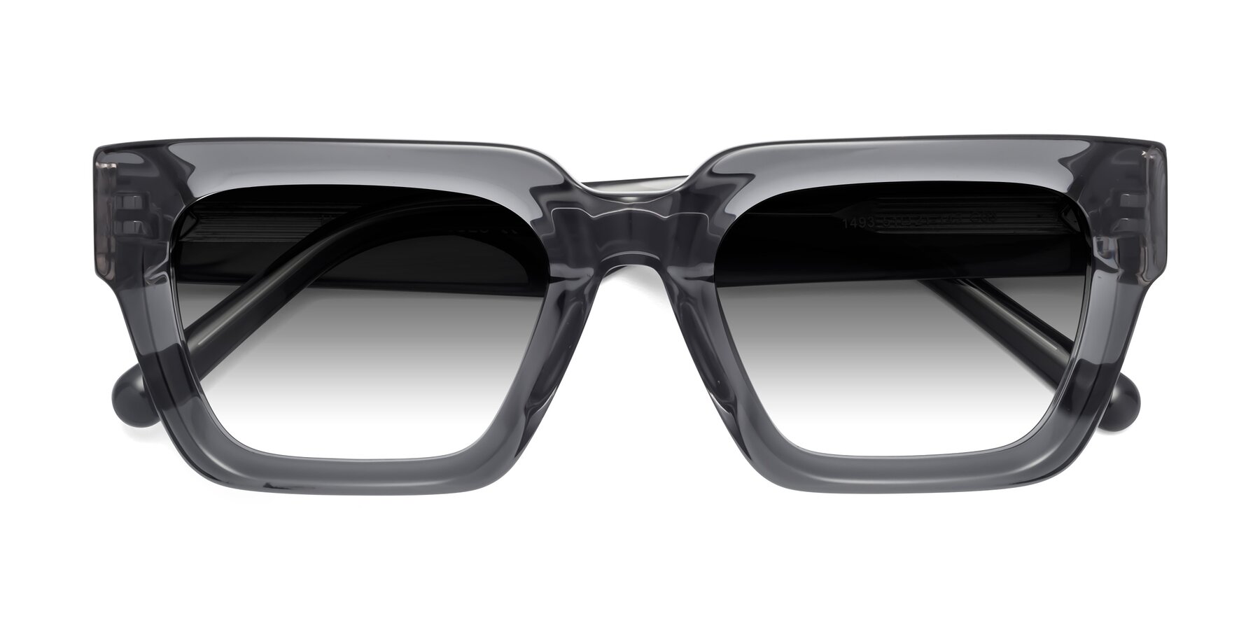 Folded Front of Hardy in Translucent Gray with Gray Gradient Lenses
