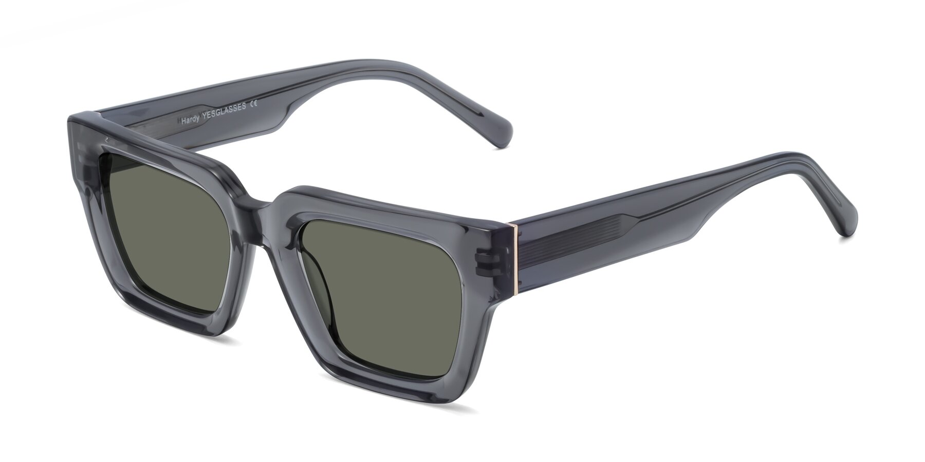 Angle of Hardy in Translucent Gray with Gray Polarized Lenses