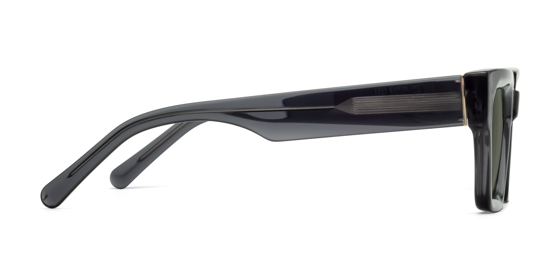 Side of Hardy in Translucent Gray with Gray Polarized Lenses