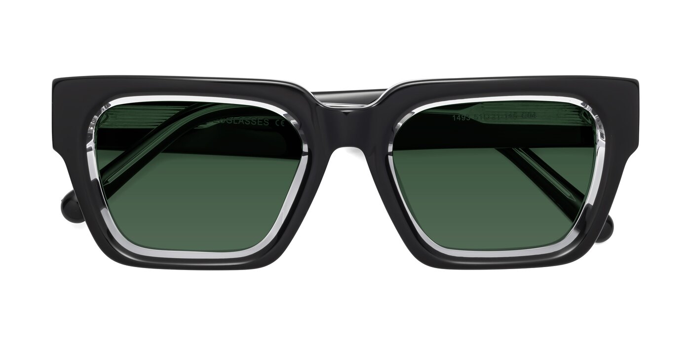 Hardy - Black / Clear Tinted Sunglasses